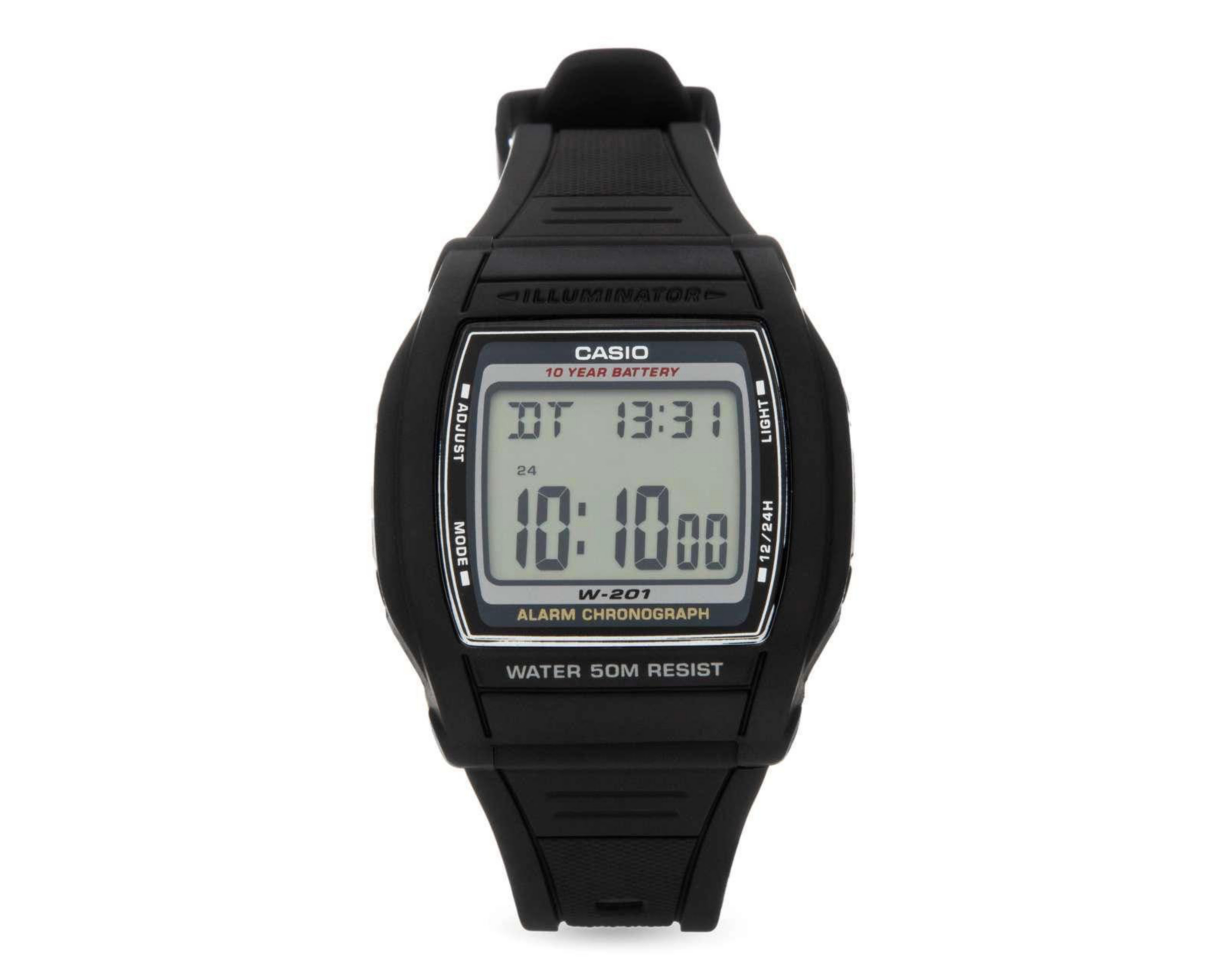 Foto 2 pulgar | Reloj Casio W-201-1AVCF Negro