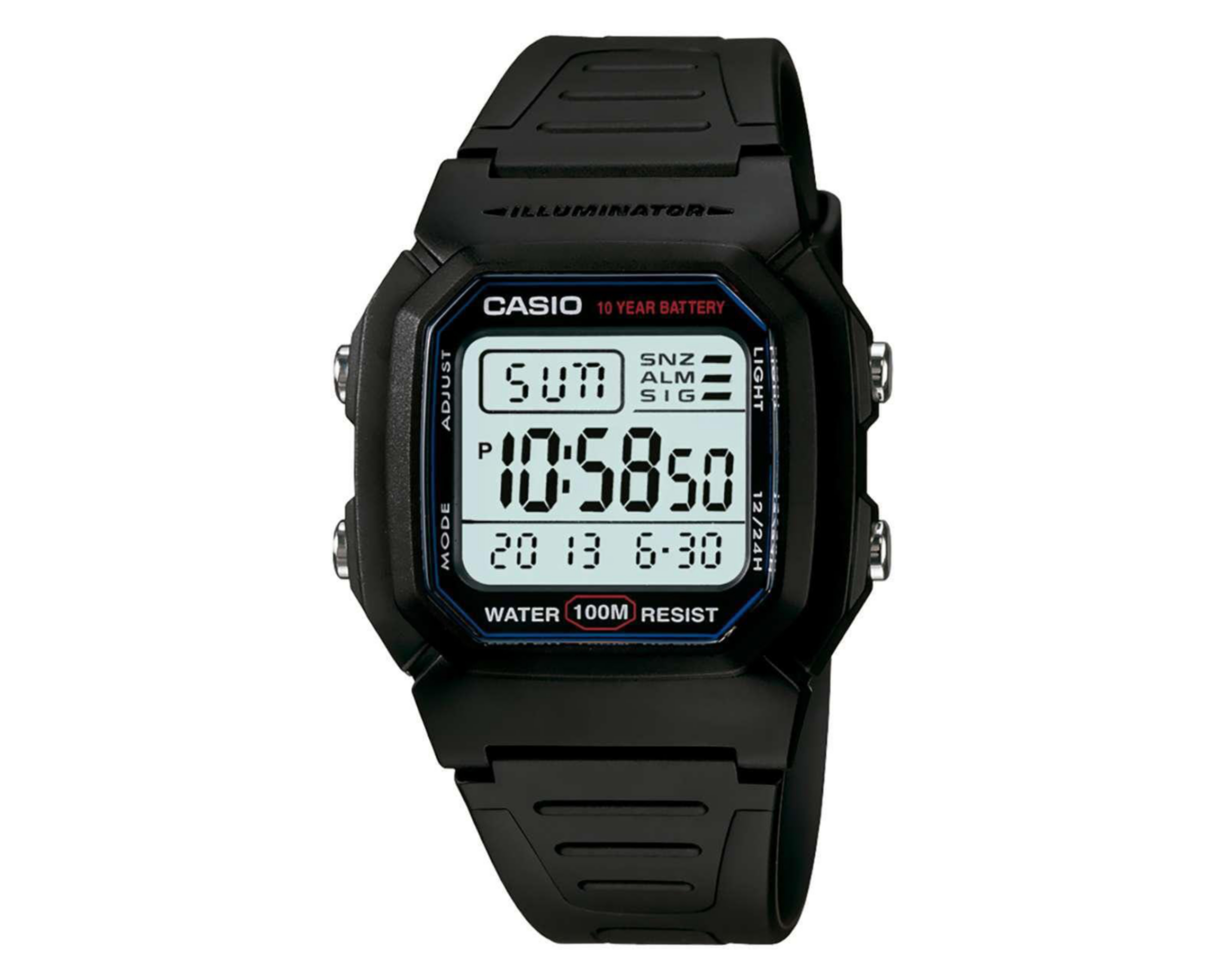 Foto 2 pulgar | Reloj Casio W-800H-1AVCF Negro