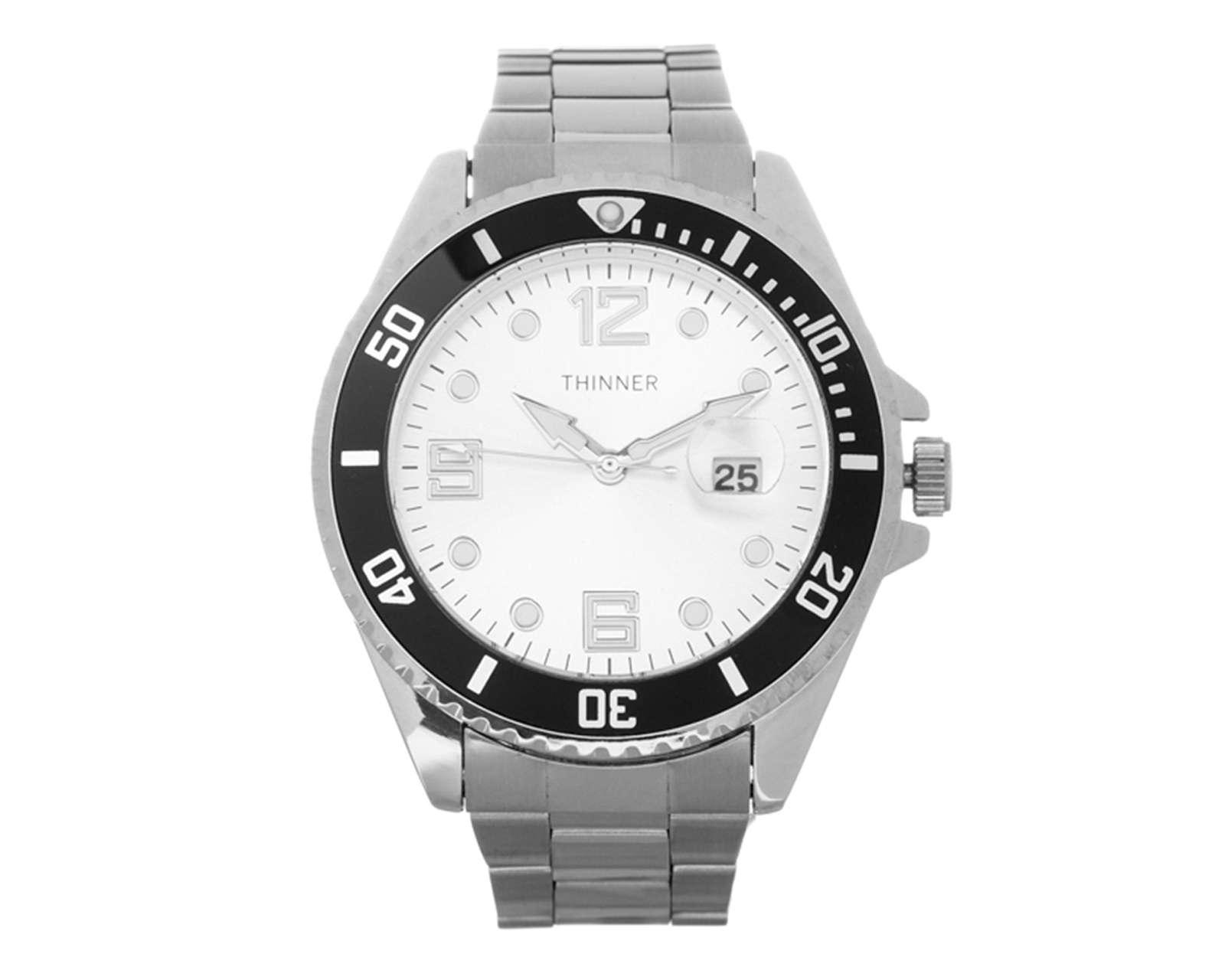 Foto 2 pulgar | Reloj Thinner 981265 Plateado
