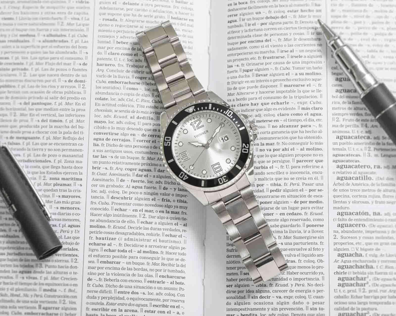 Foto 7 pulgar | Reloj Thinner 981265 Plateado