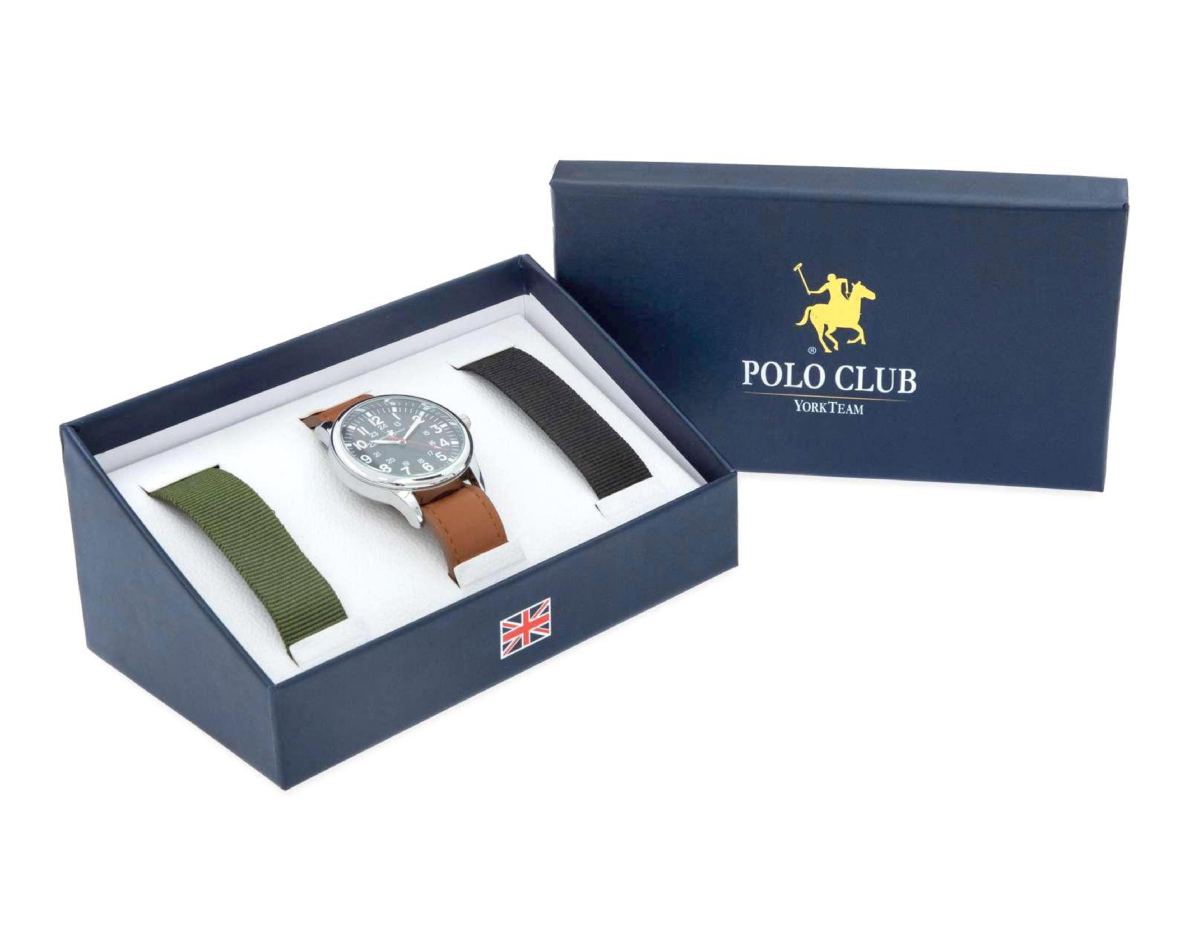 Foto 7 pulgar | Reloj York Team Polo CLub  YPCR-SS20-504 con 2 Accesorios