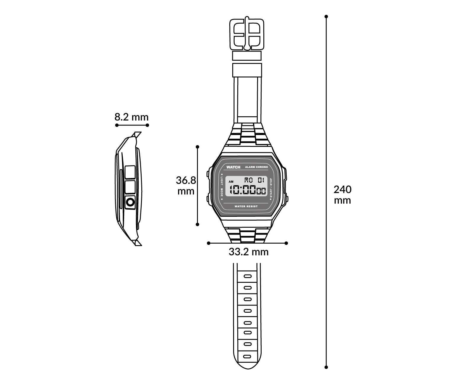 Foto 3 pulgar | Reloj Casio A158WA-1R Plateado