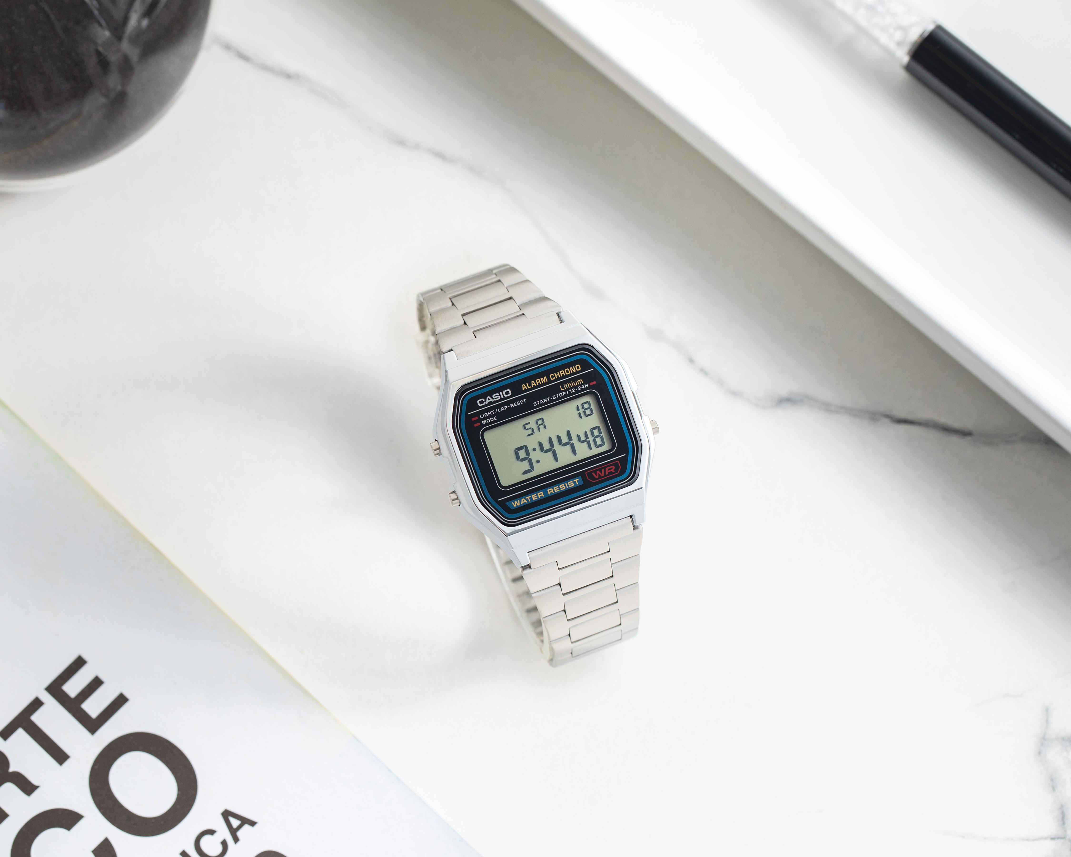 Foto 7 pulgar | Reloj para Hombre Casio A158WA-1R Plateado
