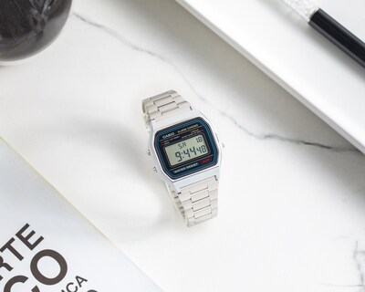 Foto 6 | Reloj para Hombre Casio A158WA-1R Plateado