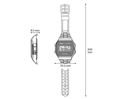 Foto 6 | Reloj para Hombre Casio F-91W-1X Negro
