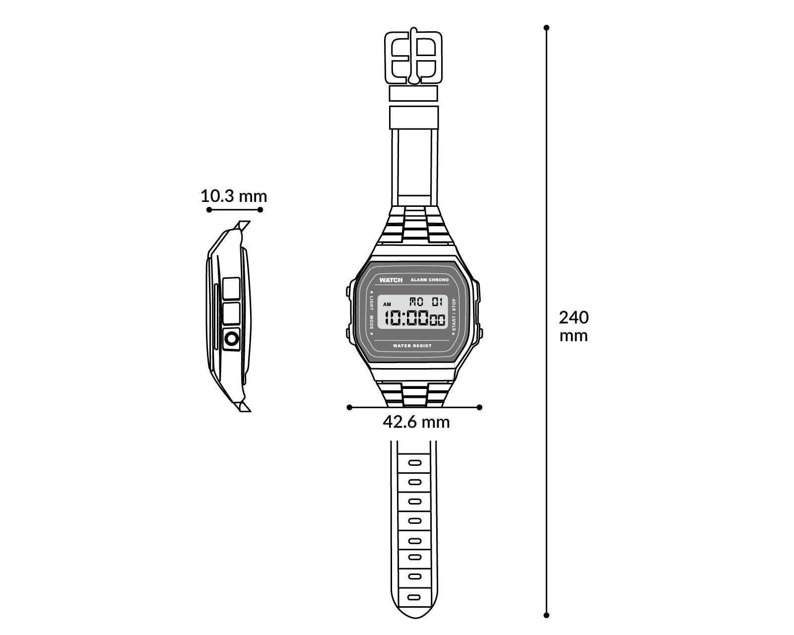 Foto 3 | Reloj Casio F-108WHC-4ACF Rojo