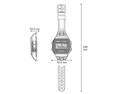 Foto 3 | Reloj Casio F-108WHC-4ACF Rojo