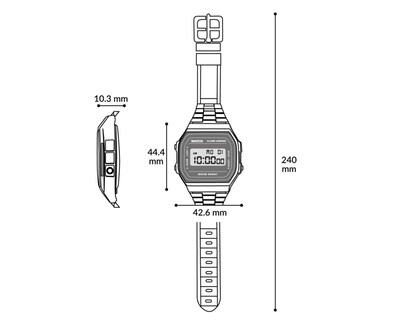 Foto 6 | Reloj para Hombre Casio F-108WH-1ACF Negro