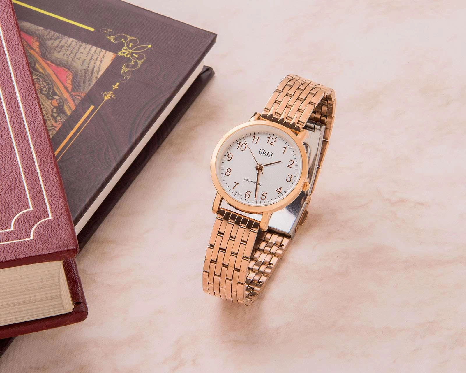 Foto 4 | Reloj Q&Q QA21J014Y Oro Rosa