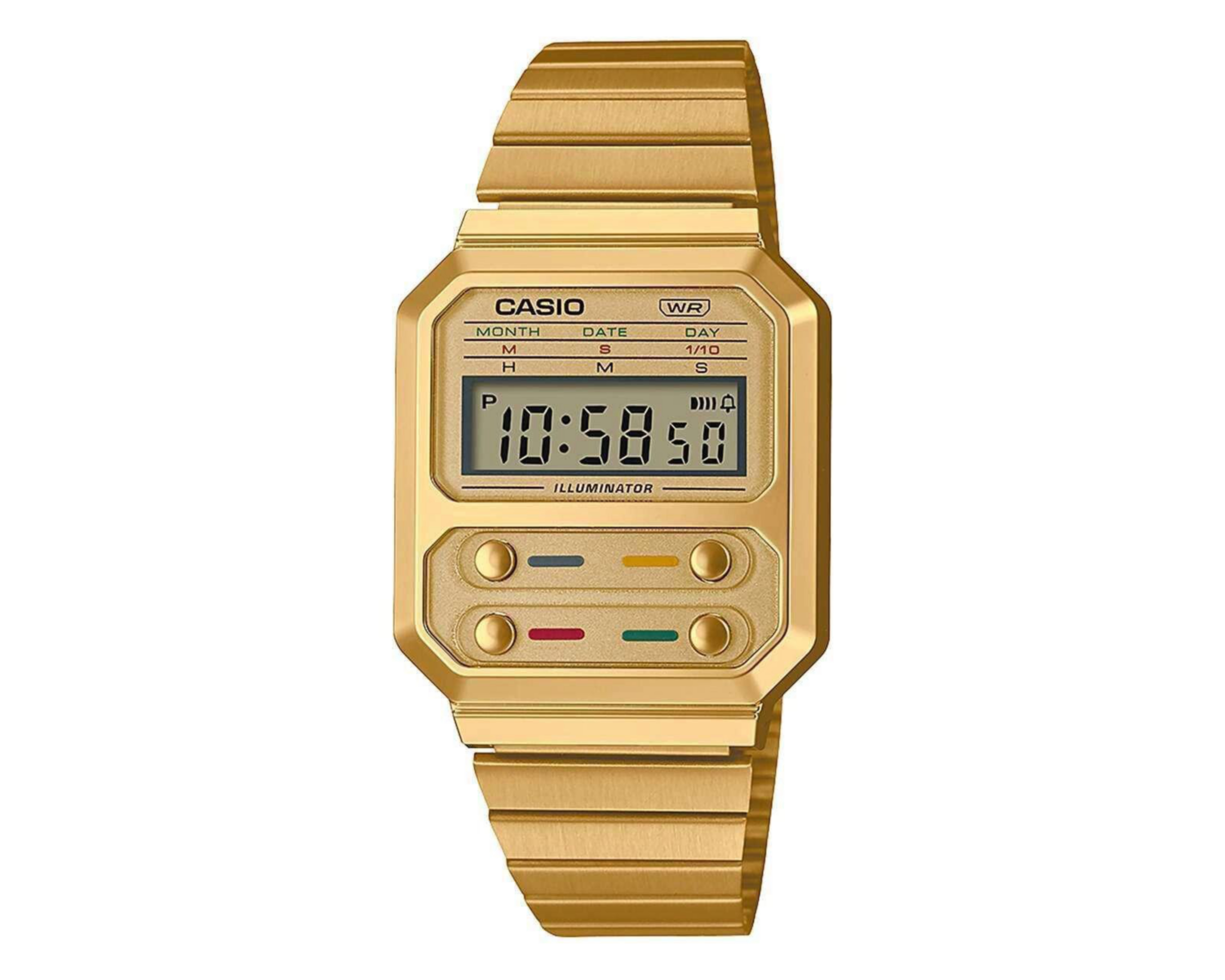 Foto 2 pulgar | Reloj Casio A100WEG-9AVT Dorado