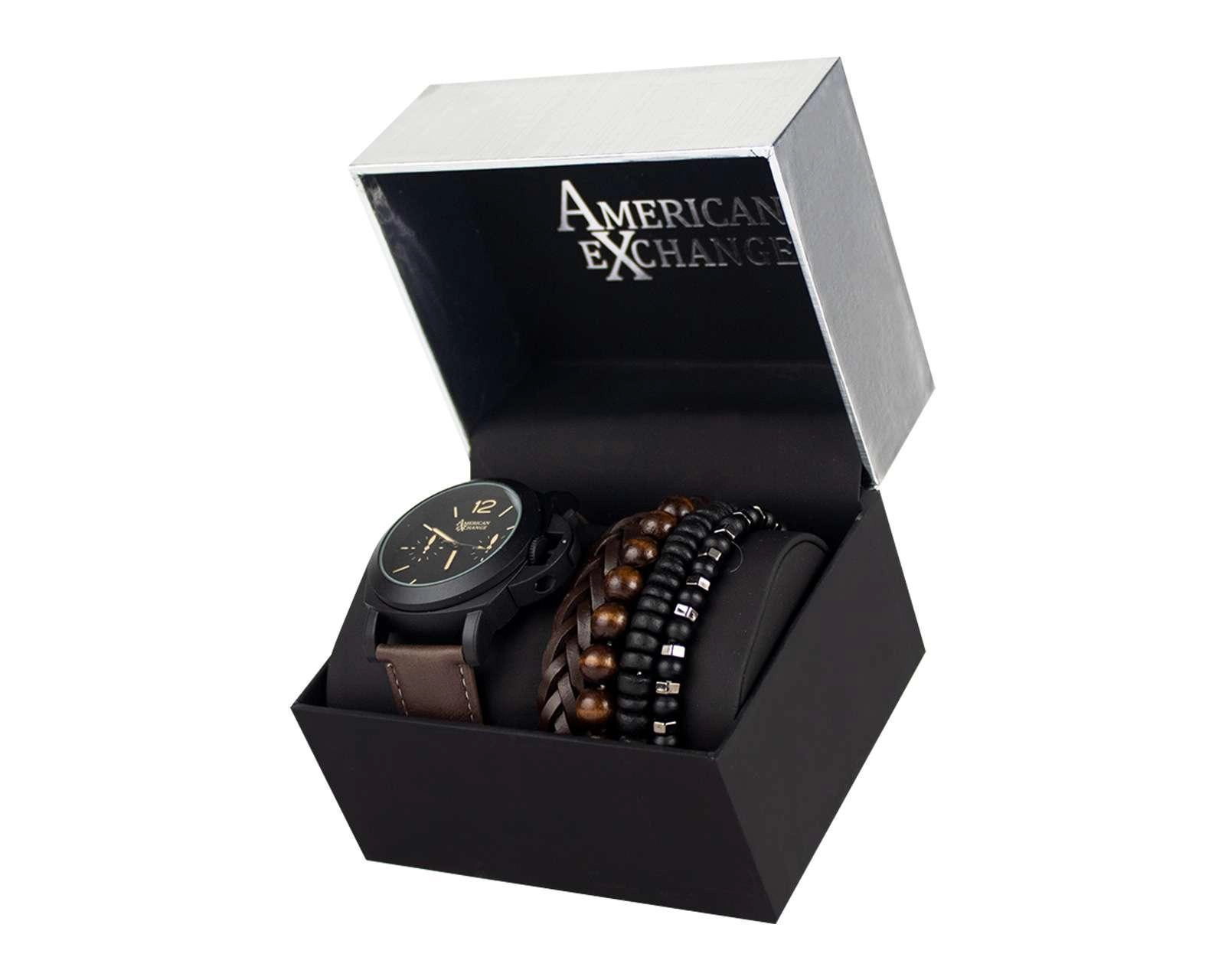 Foto 5 pulgar | Reloj American Exchange 5455B-42-G17 con 4 Accesorios