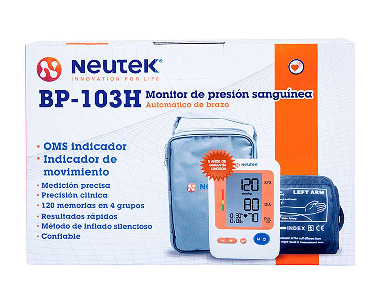 Foto 4 pulgar | Baumanómetro de Presión Arterial Neutek BP-103H