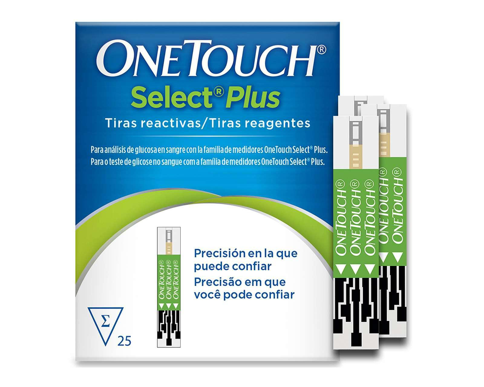 Foto 2 pulgar | Tiras Reactivas One Touch Select Plus 25 Piezas