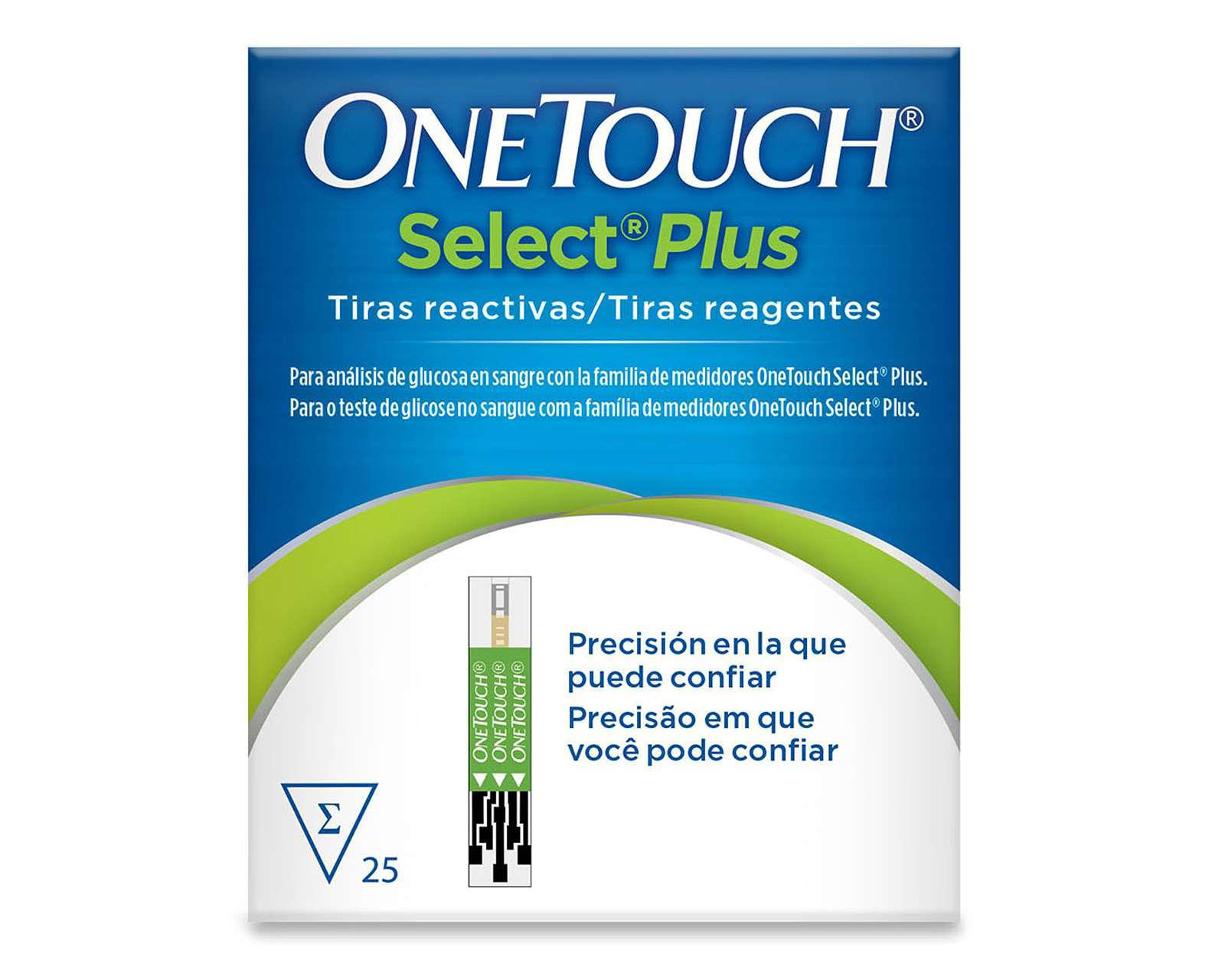 Foto 3 pulgar | Tiras Reactivas One Touch Select Plus 25 Piezas