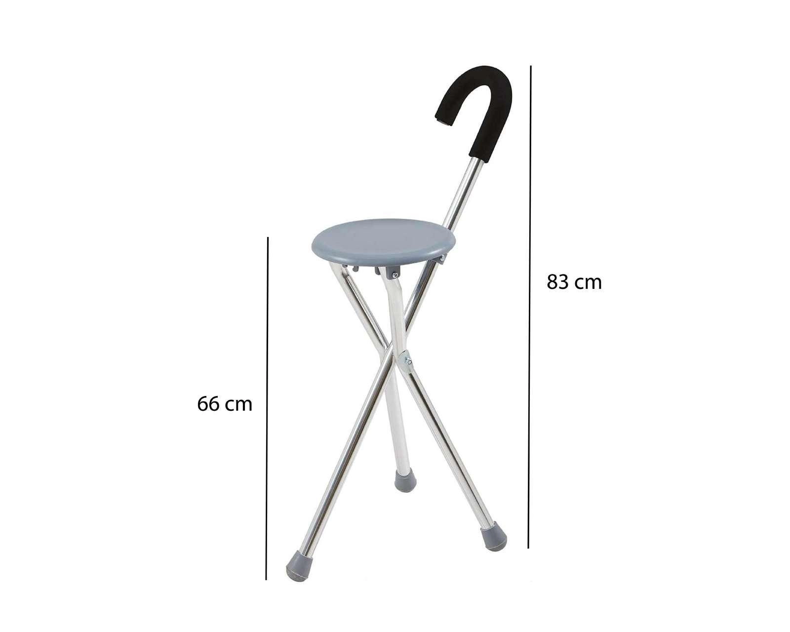Foto 5 pulgar | Bastón de Aluminio Fisiocare con Asiento