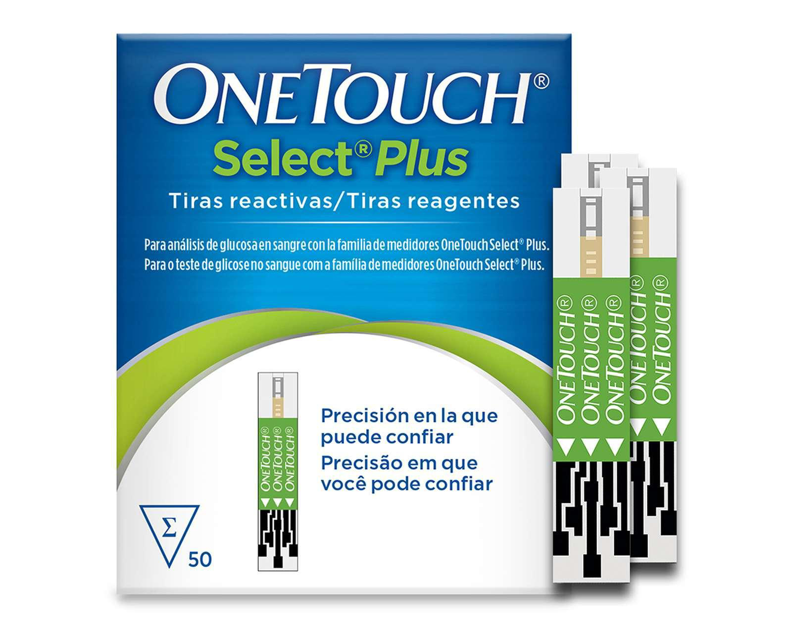 Foto 2 pulgar | Tiras Reactivas One Touch Select Plus 50 Piezas