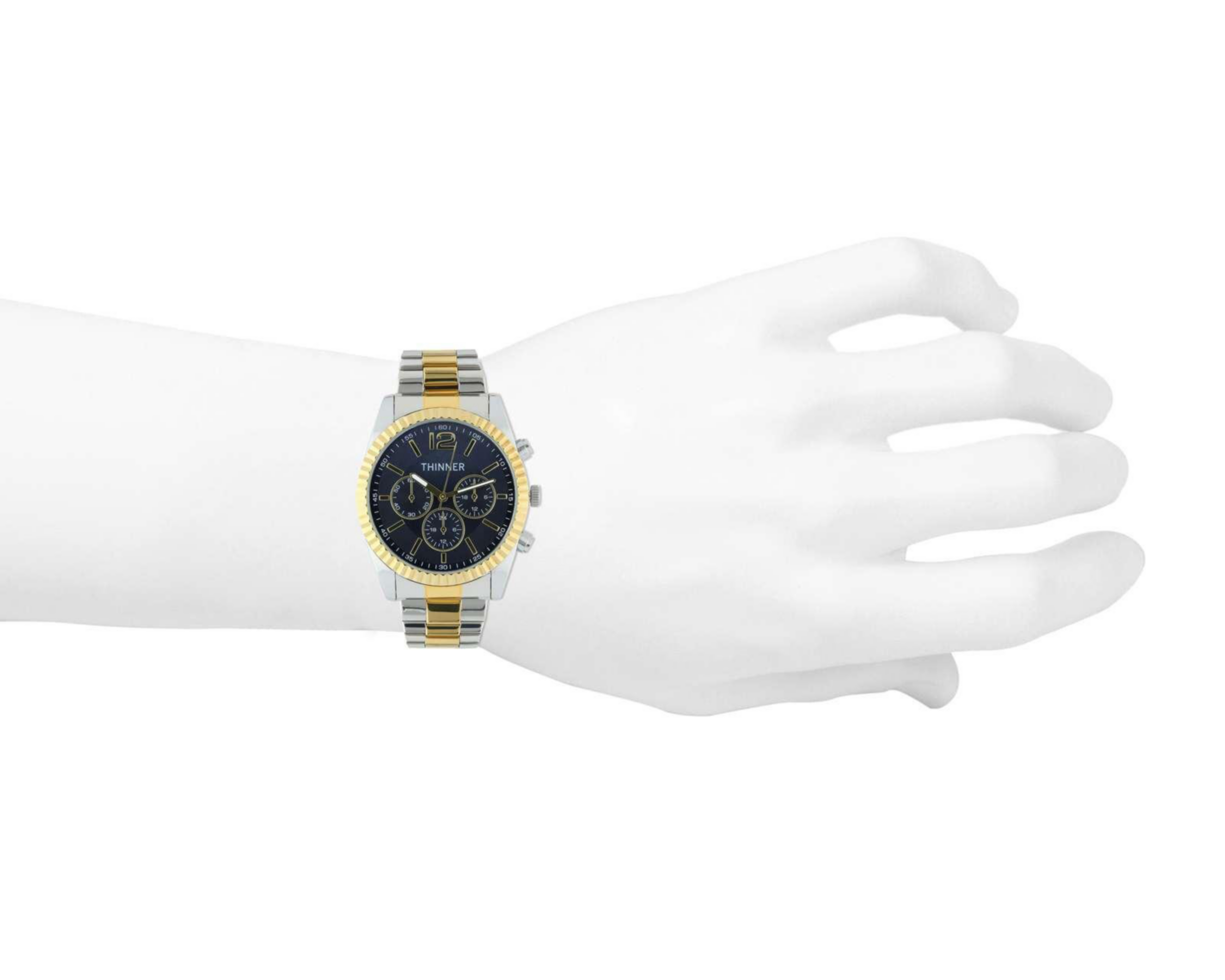 Foto 5 pulgar | Reloj Thinner WATCHTHINNERR002 Dorado/Plateado