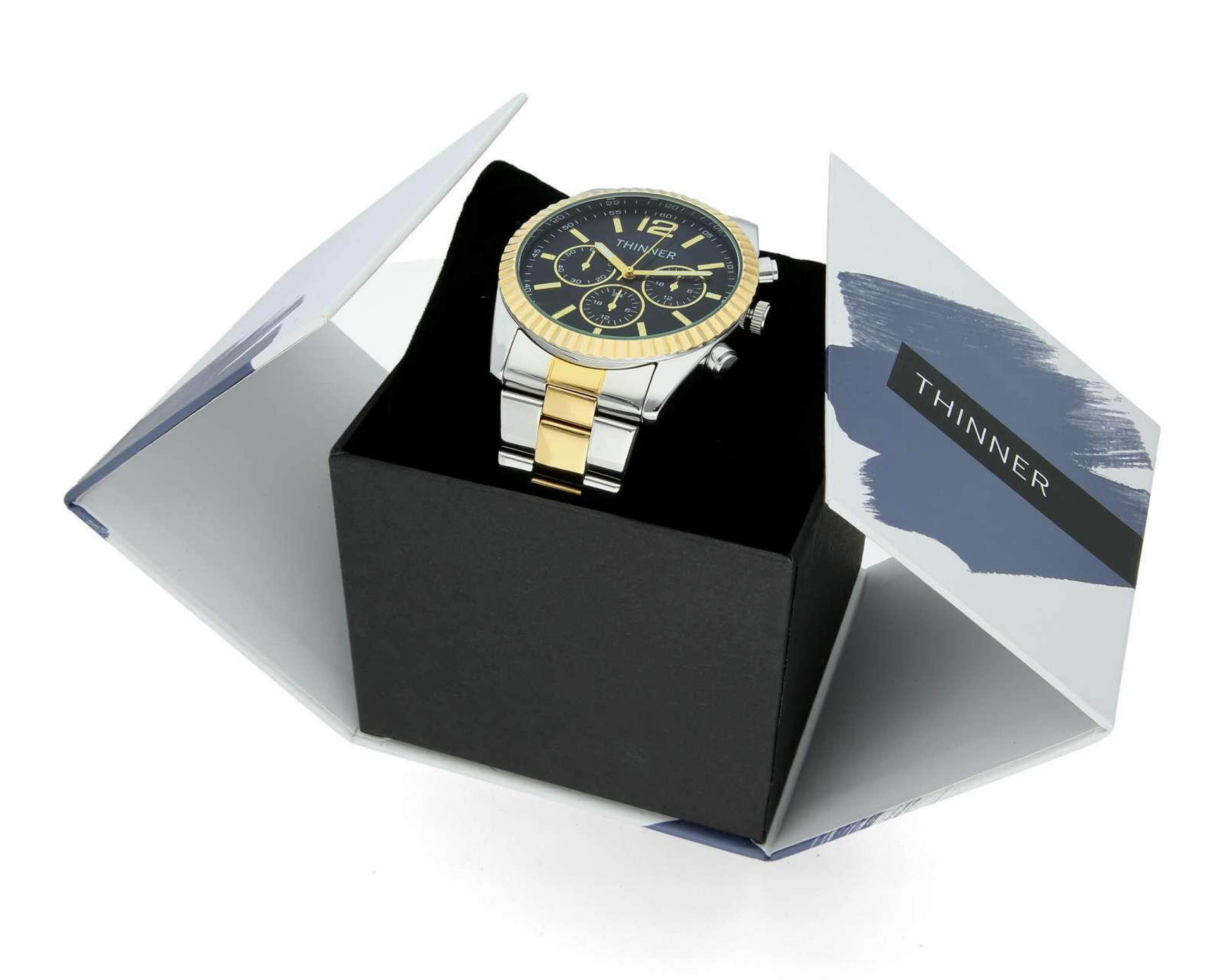 Foto 6 pulgar | Reloj Thinner WATCHTHINNERR002 Dorado/Plateado