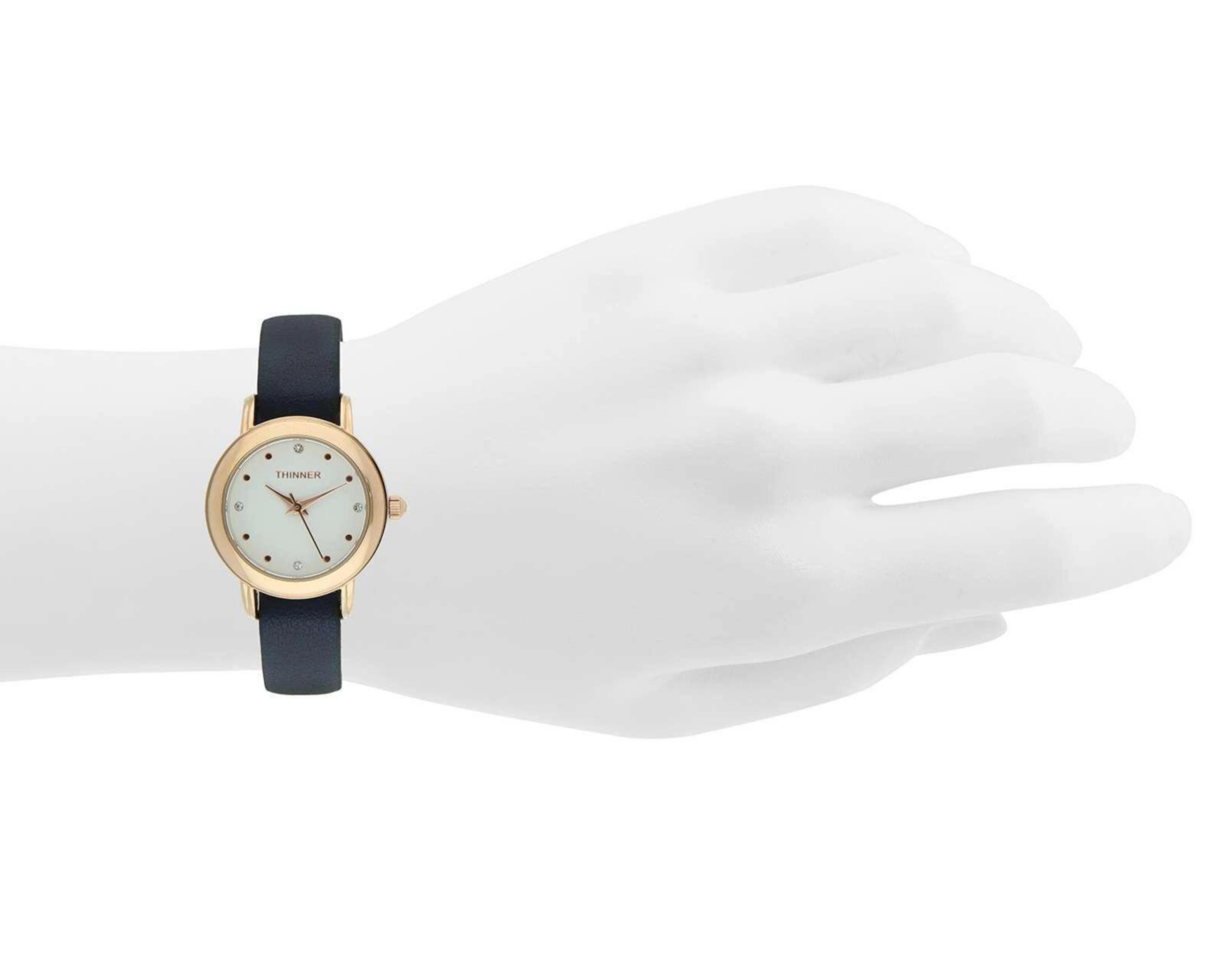 Foto 7 pulgar | Reloj Thinner SC012 Dorado