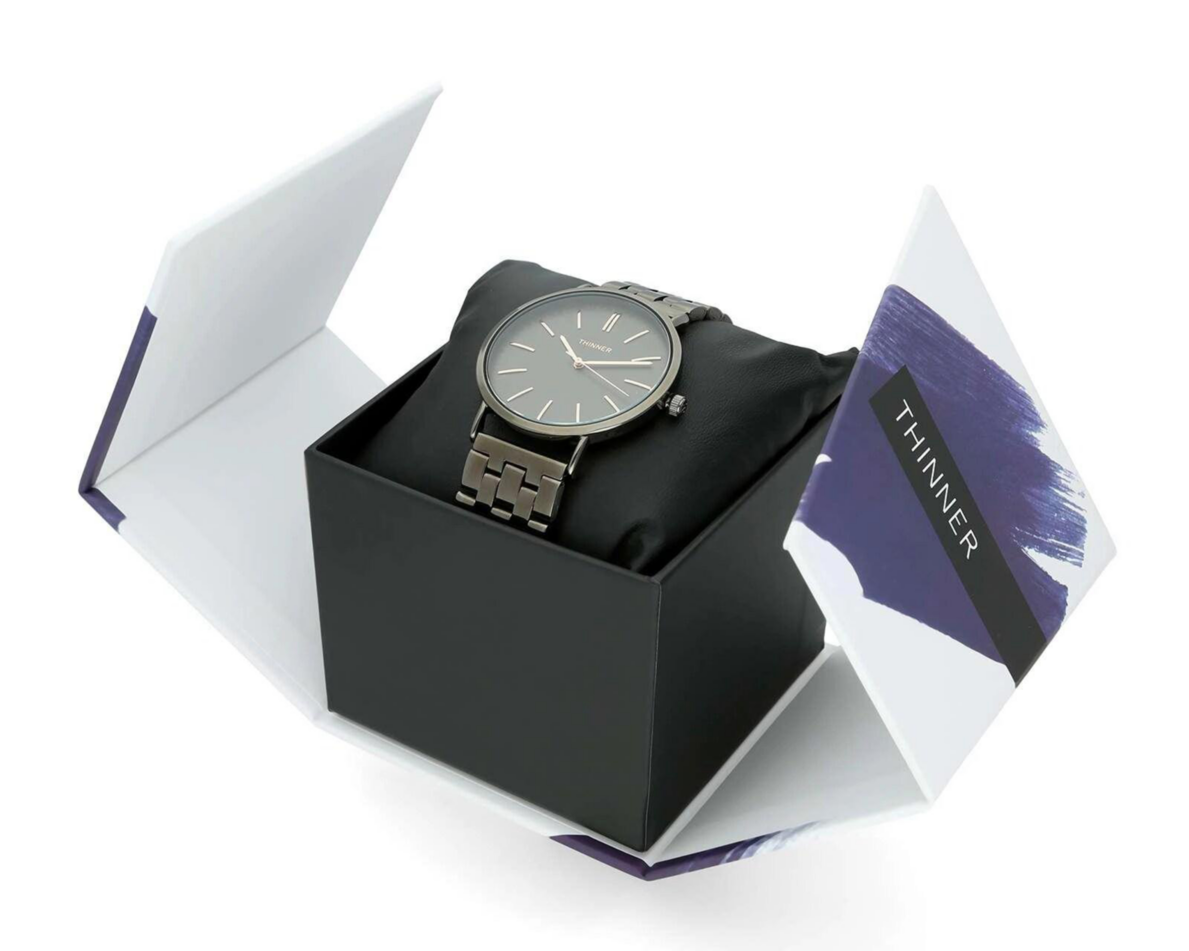 Foto 5 pulgar | Reloj Thinner 1518 Negro