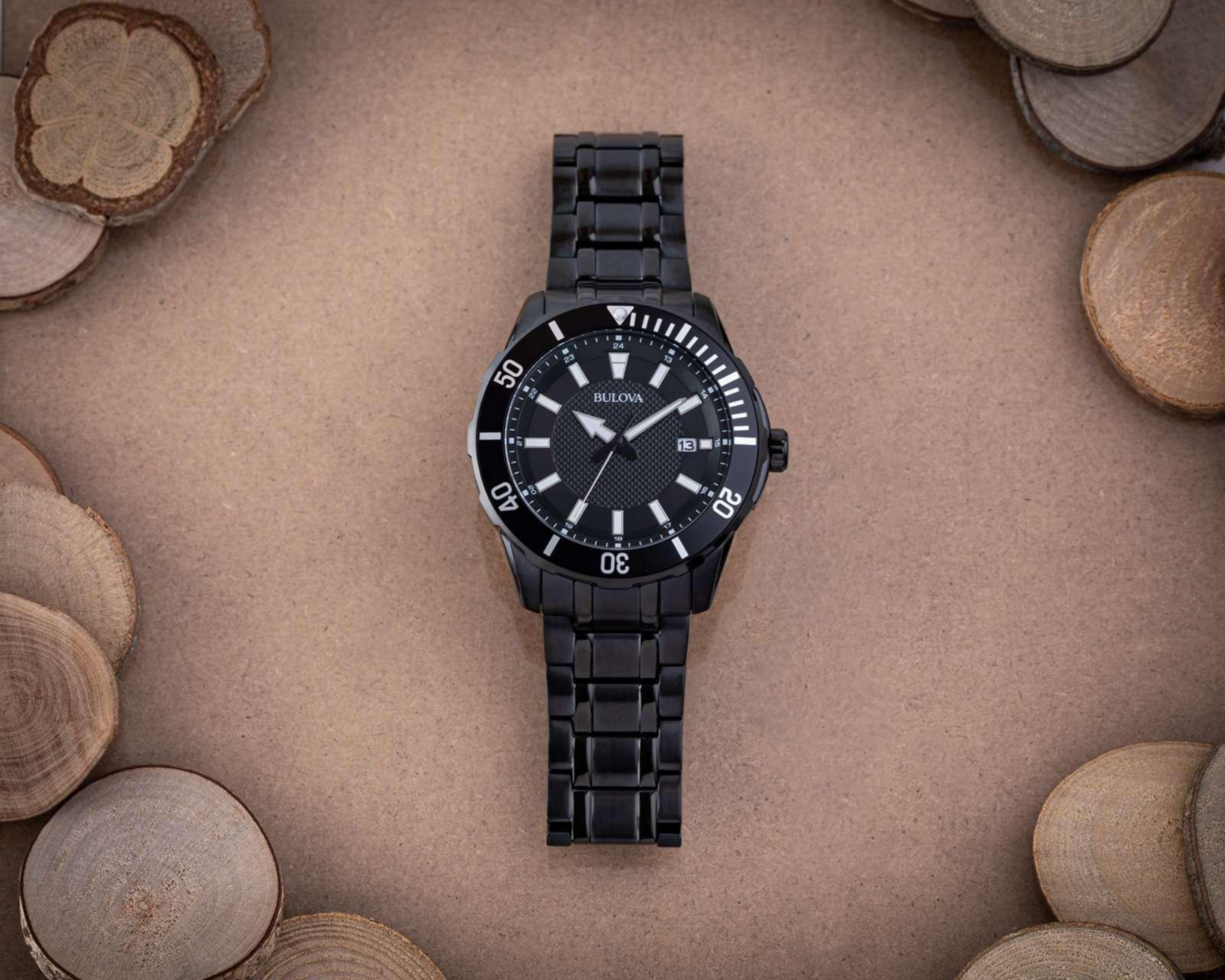 Foto 5 pulgar | Reloj Bulova 98B361 Negro