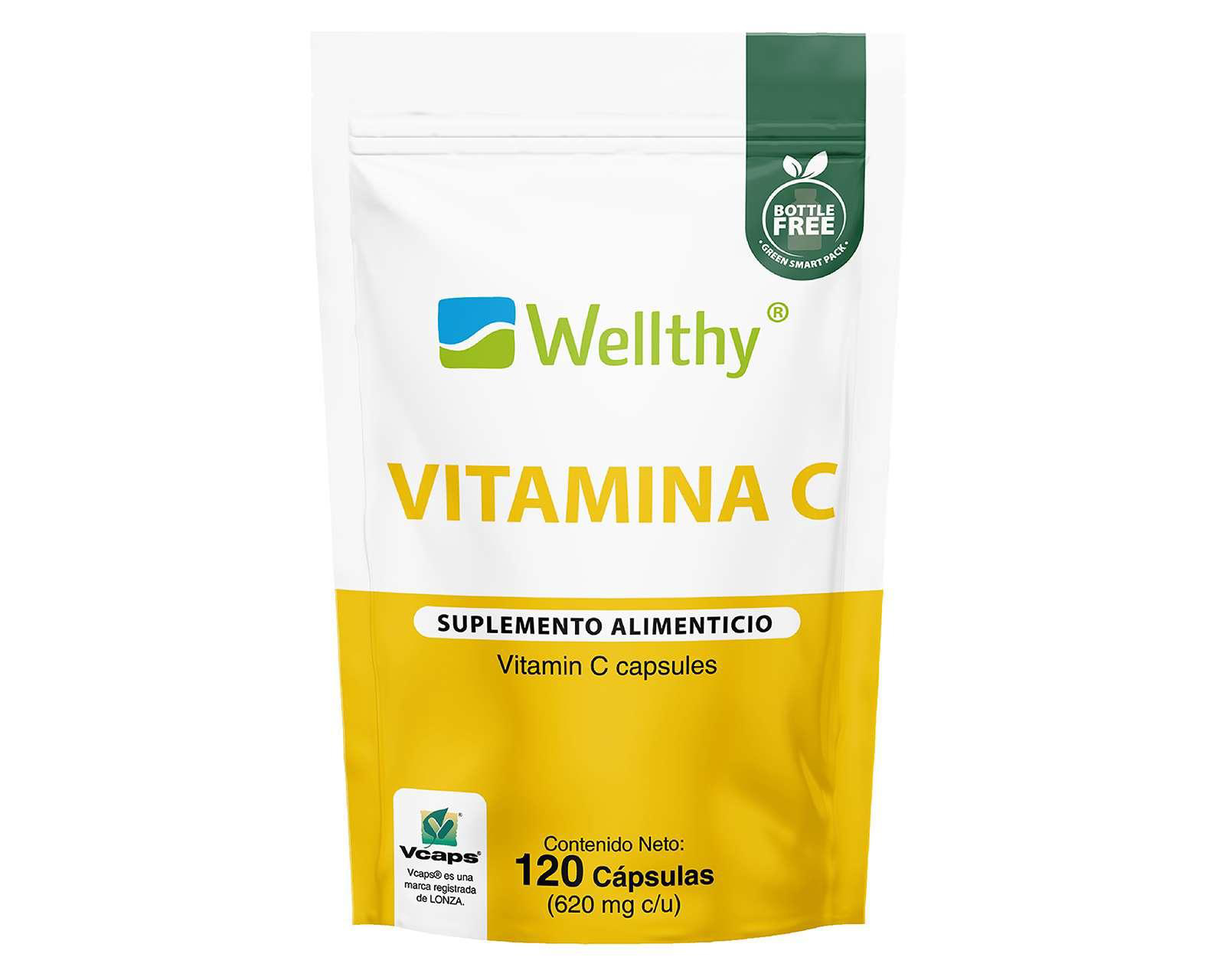 Suplemento Alimenticio Wellthy Vitamina C 120 Cápsulas