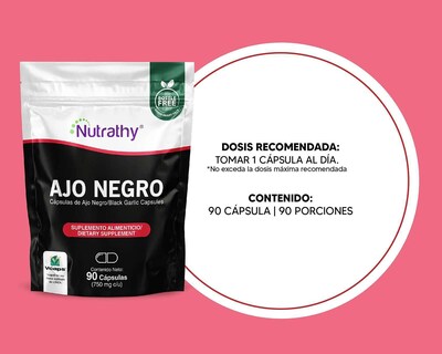 Foto 3 | Suplemento Alimenticio Nutrathy Ajo Negro 90 Cápsulas
