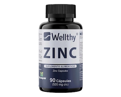 Foto 1 | Suplemento Alimenticio Wellthy Zinc 90 Cápsulas