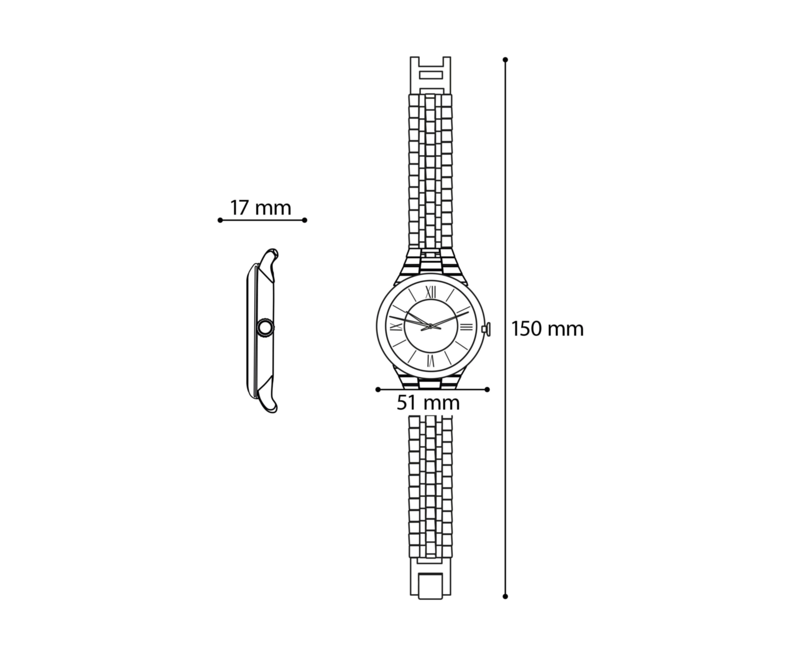 Foto 7 pulgar | Reloj Thinner 10196 Negro