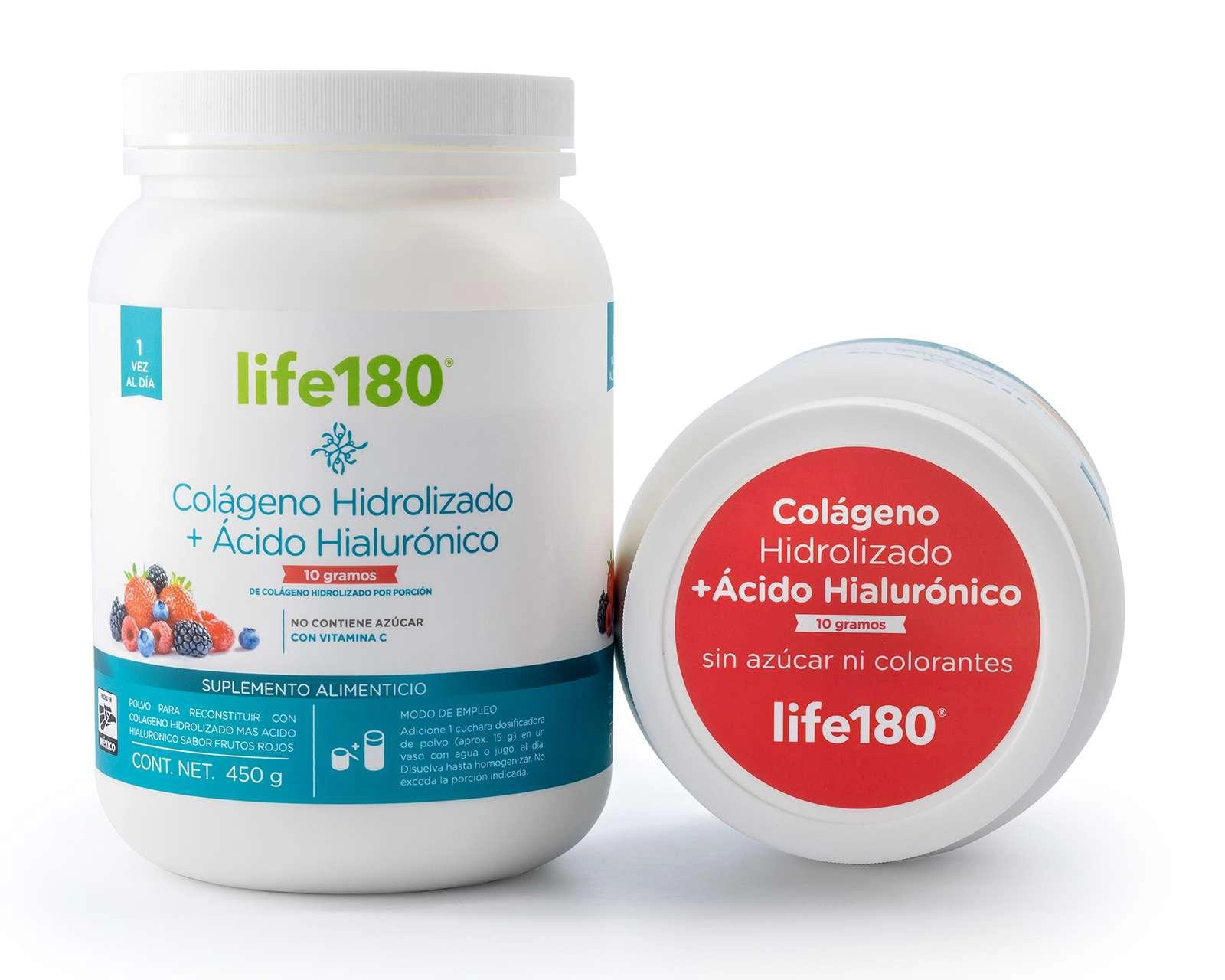 Foto 4 pulgar | Suplemento Alimenticio Life 180 Colágeno Hidrolizado y Ácido Hialurónico 450 g