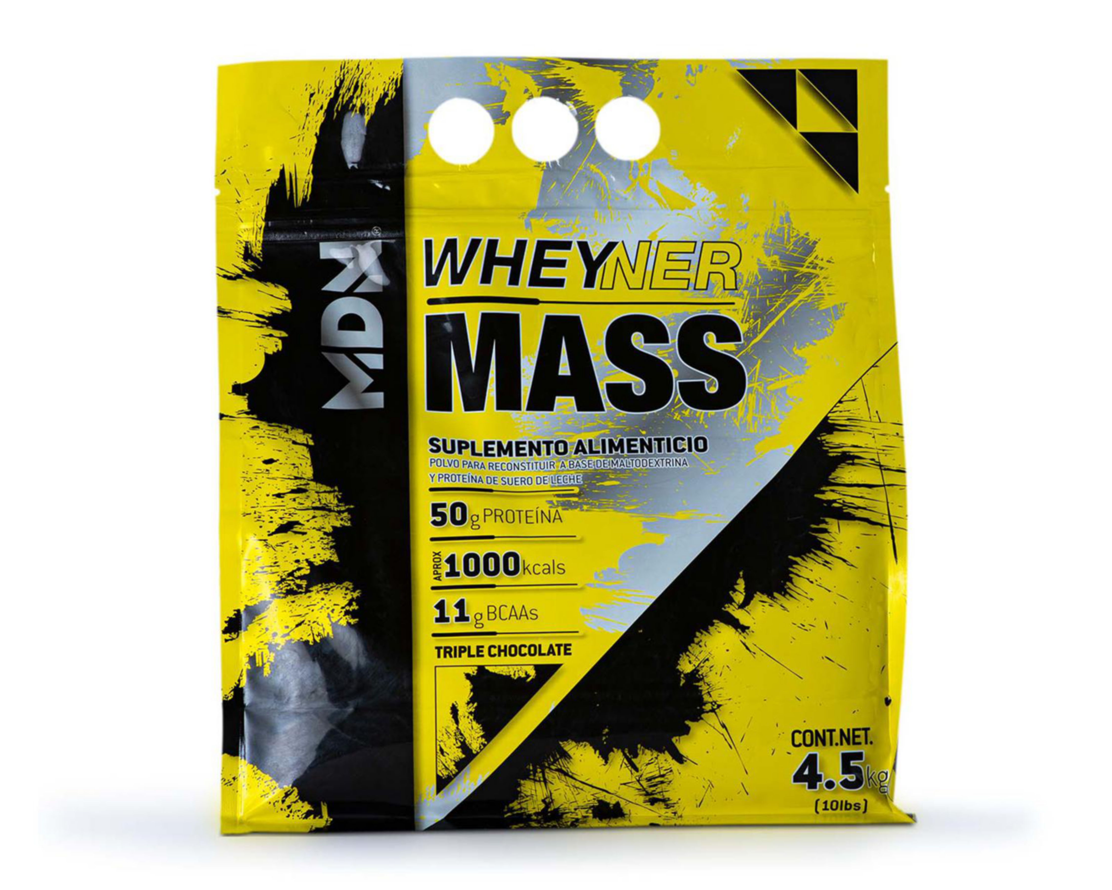 Proteína Wheyner Mass Chocolate MDN 4.5 Kg