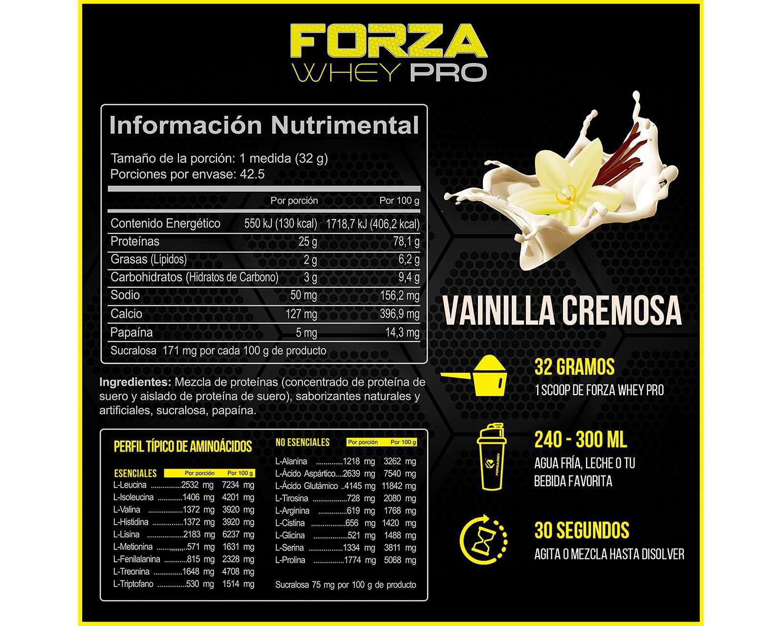 Foto 4 pulgar | Proteína Forzagen Whey Pro en Polvo