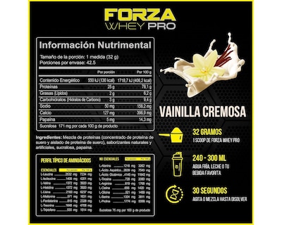 Foto 3 | Proteína Forzagen Whey Pro en Polvo