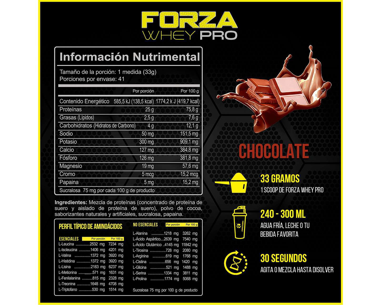 Foto 4 pulgar | Suplemento Alimenticio Forzawhey-Pro Chocolate