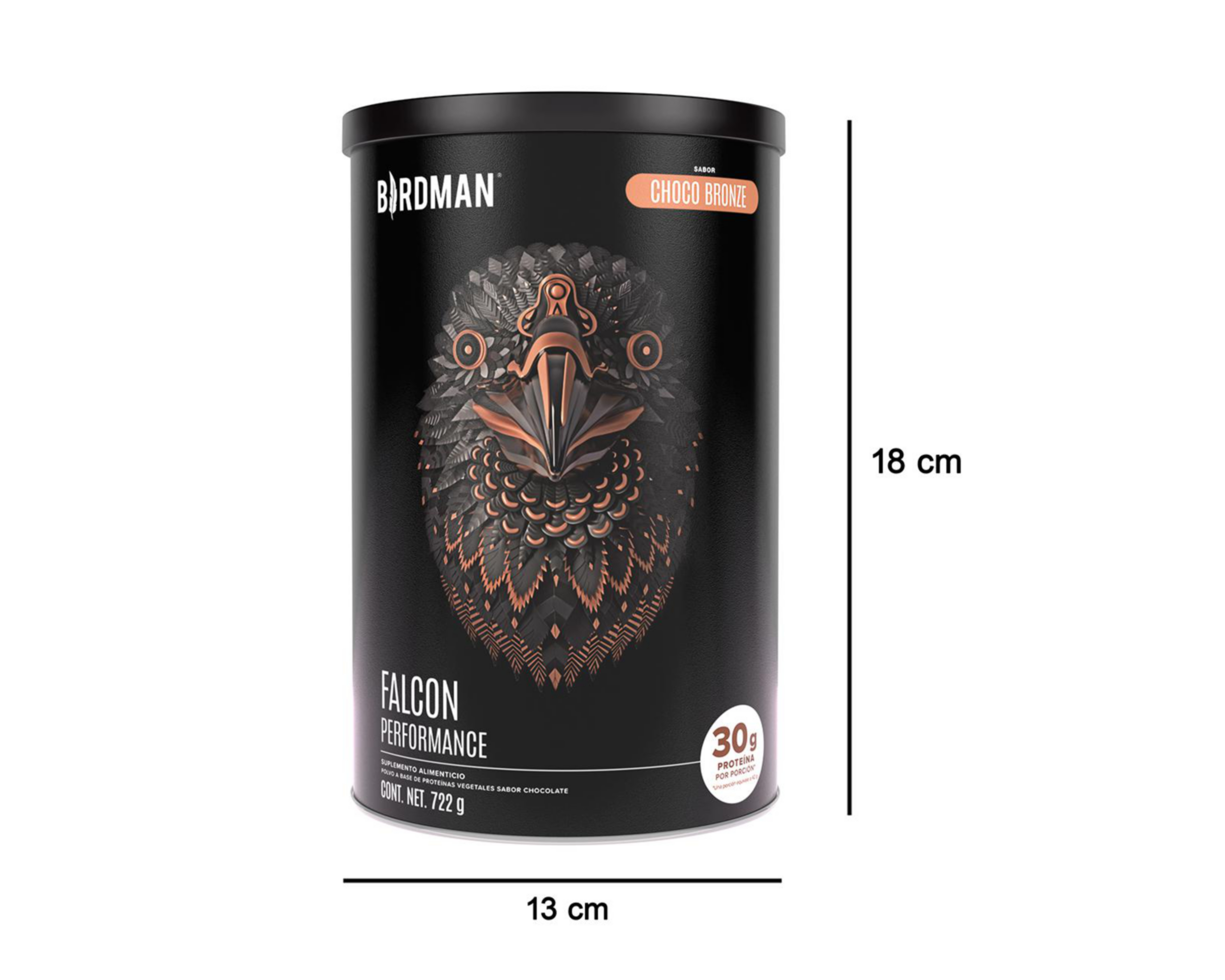 Foto 5 | Proteína Vegetal Birdman Falcon Sabor Chocolate 722 g