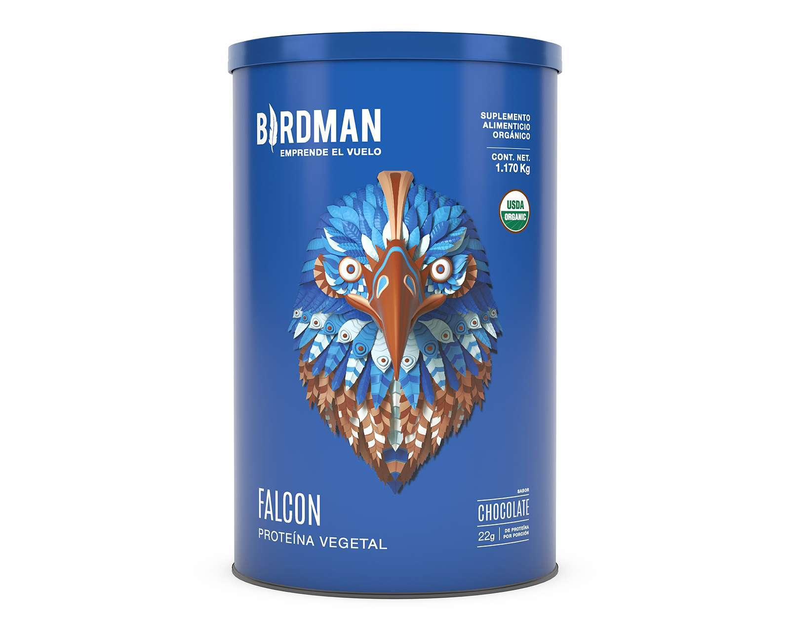 Foto 1 | Proteína Vegetal Birdman Falcon Sabor Chocolate 1.17 kg