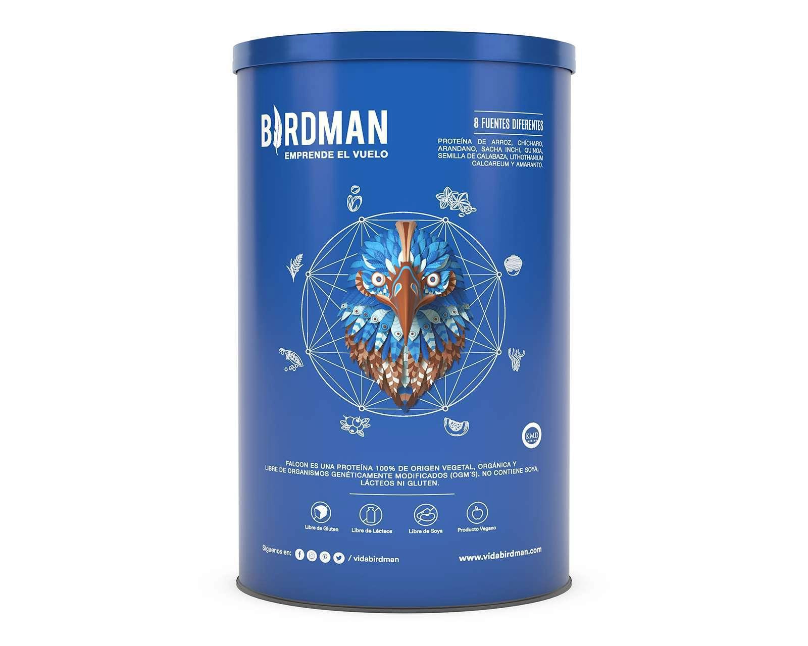 Foto 2 | Proteína Vegetal Birdman Falcon Sabor Chocolate 1.17 kg