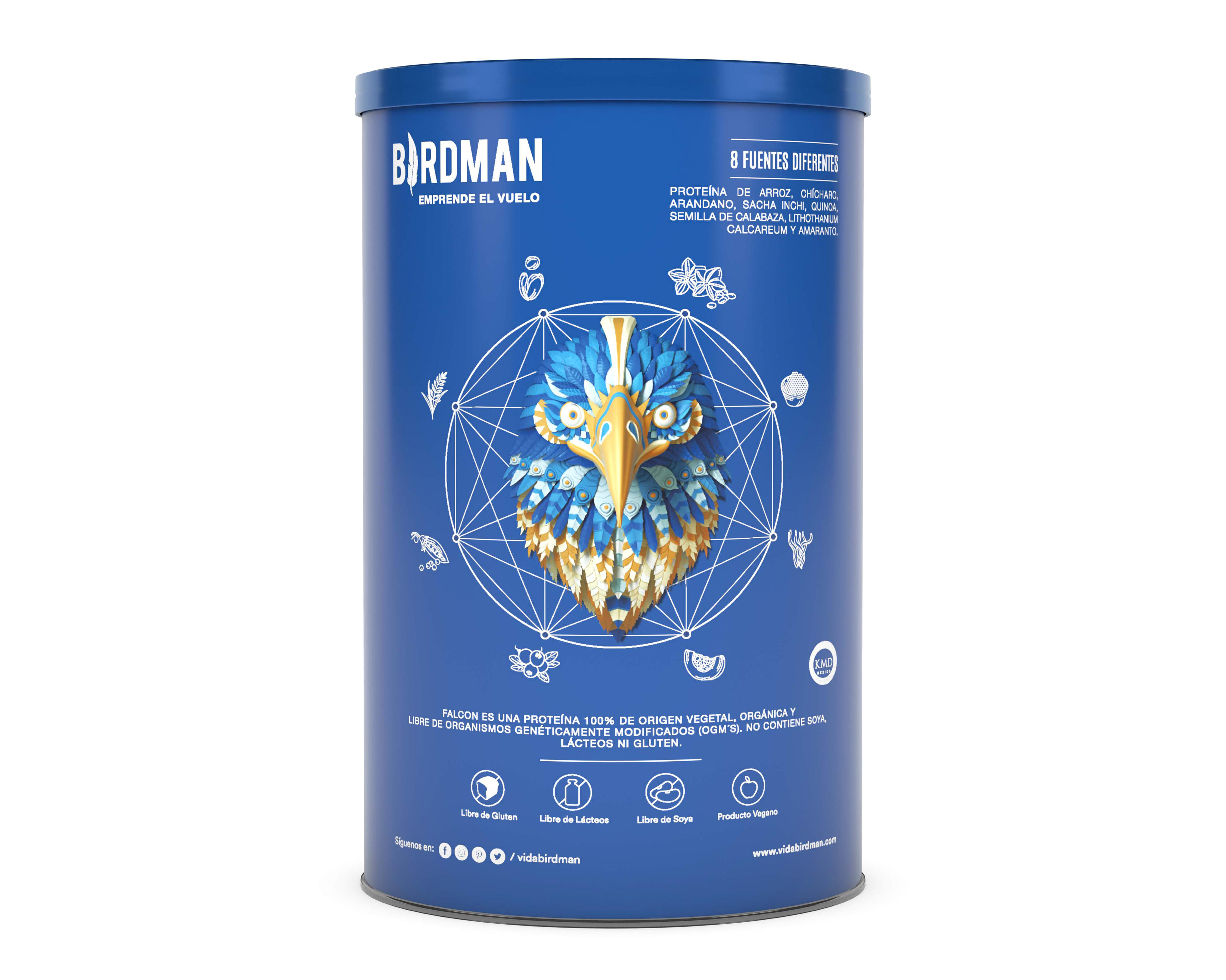 Foto 2 | Proteína Vegetal Birdman Falcon Sabor Vainilla 510 g