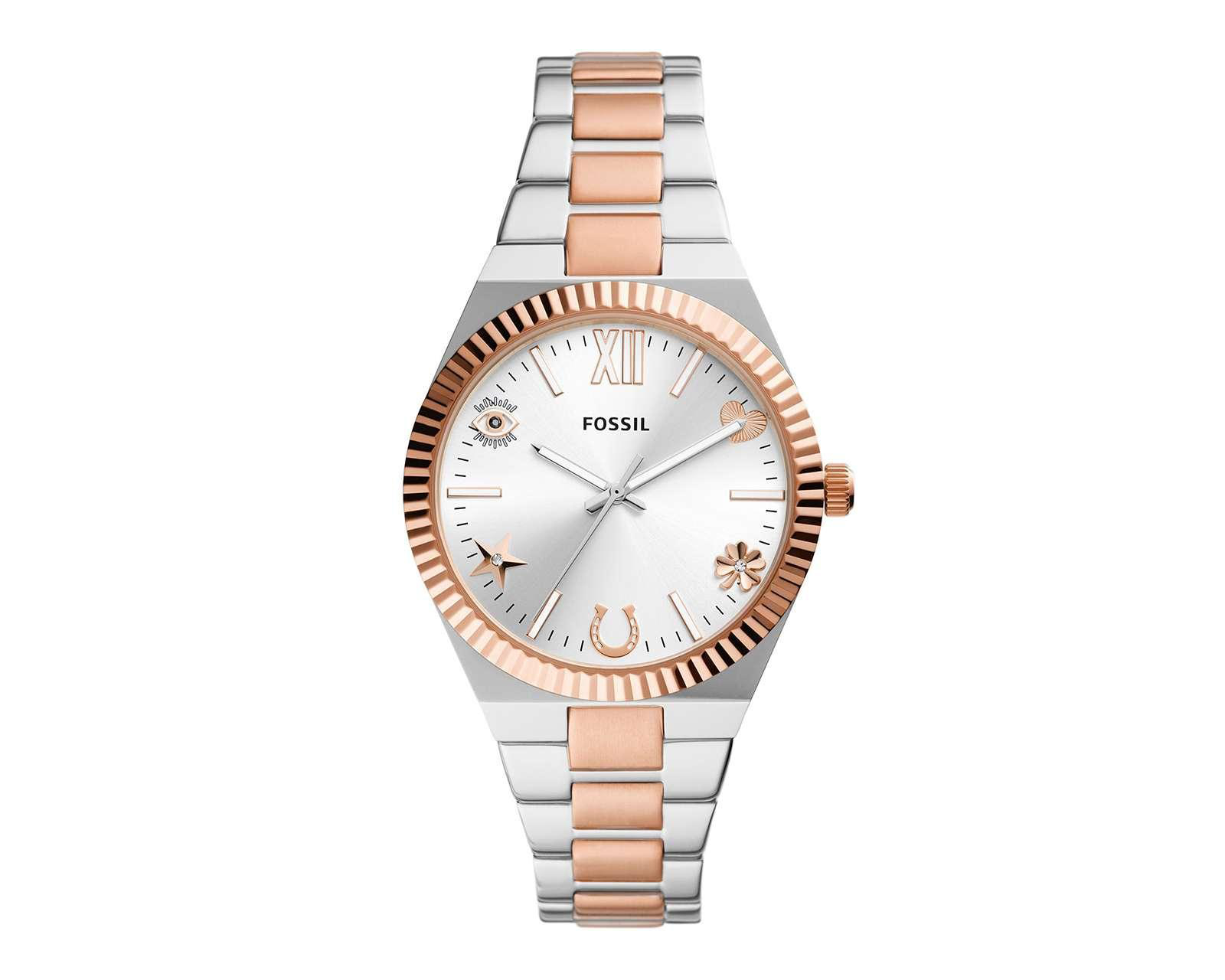Reloj Fossil ES5261 Oro Rosa/Plateado $2,719