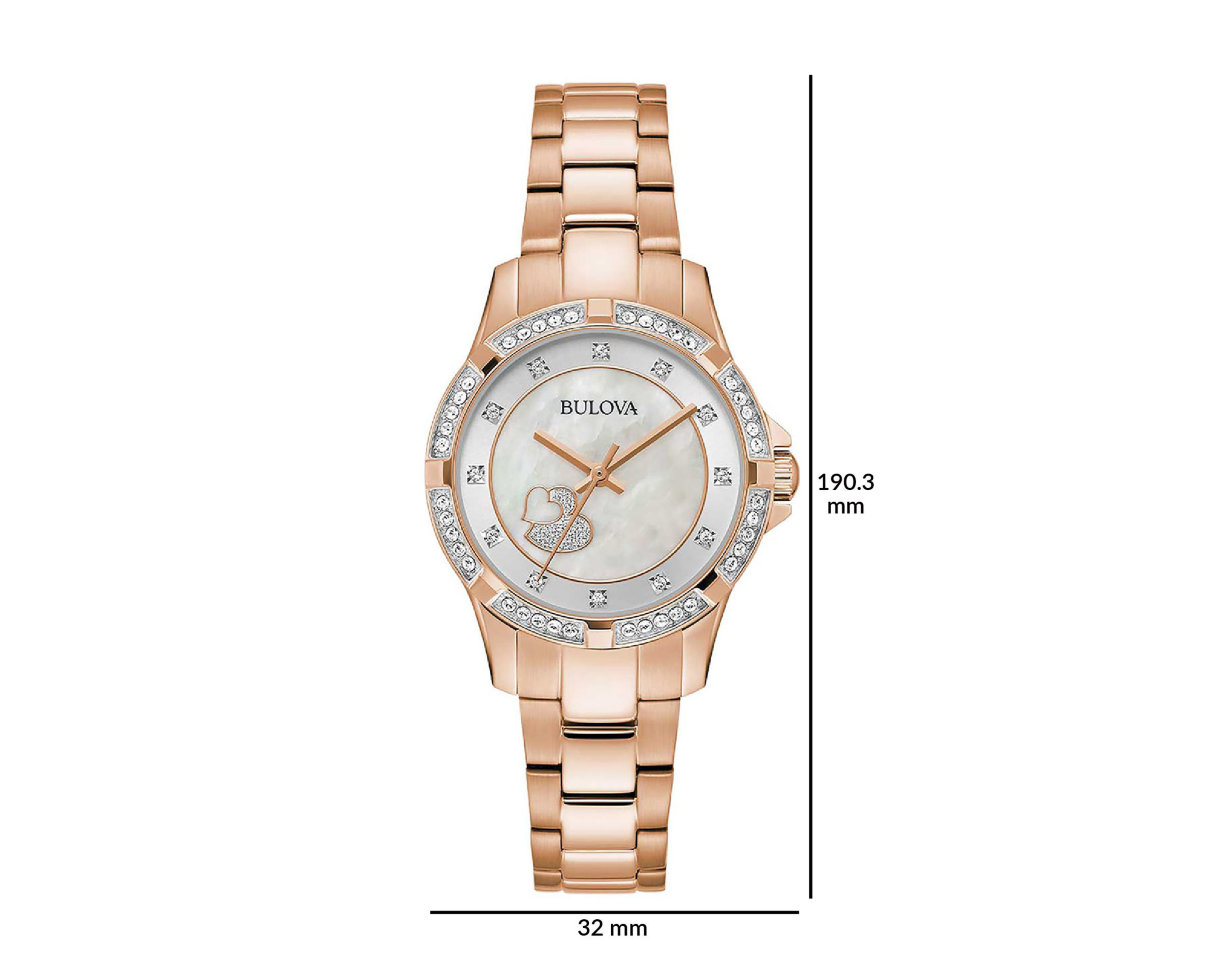 Foto 6 pulgar | Reloj Bulova 98L303 Oro Rosa