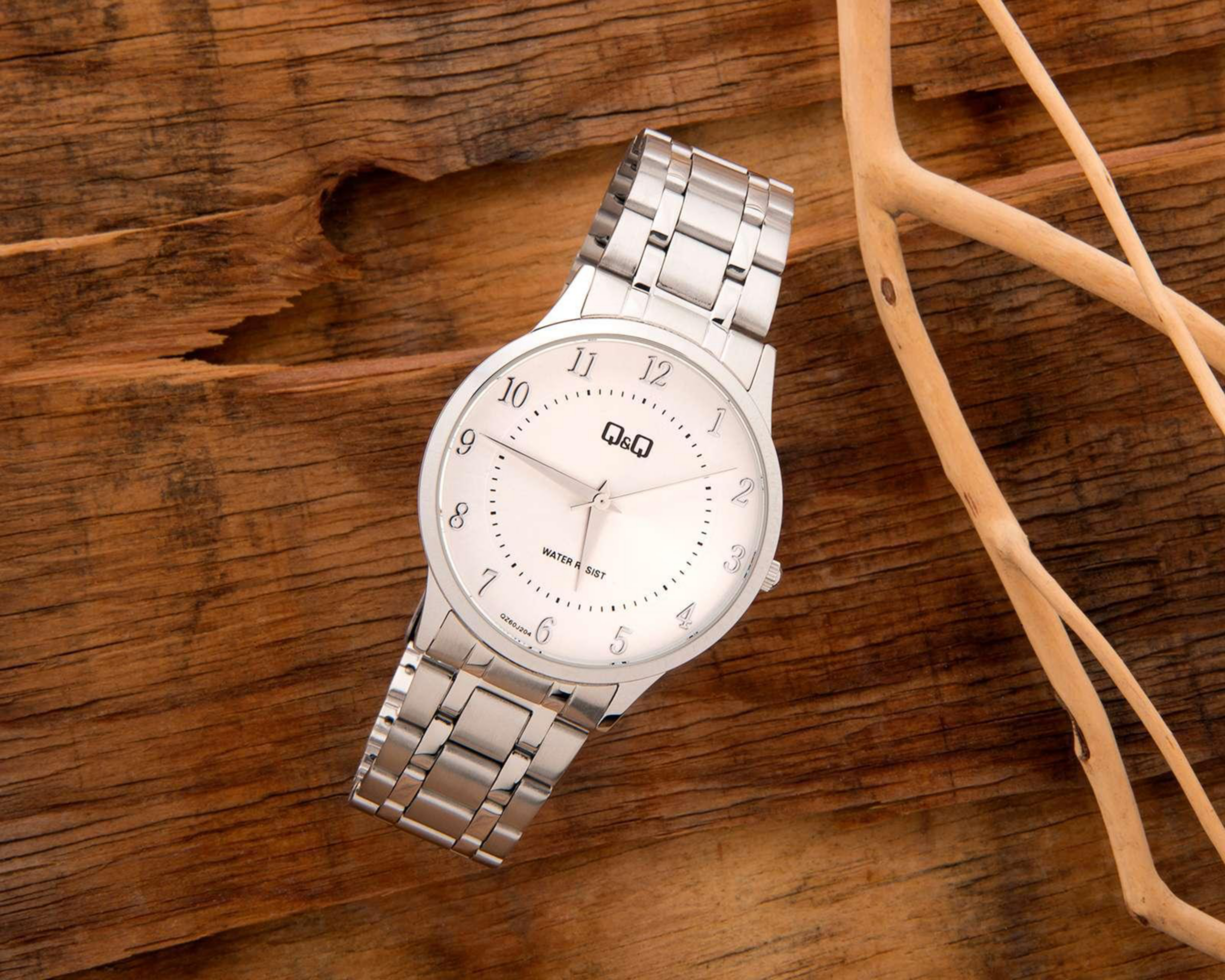 Foto 5 pulgar | Reloj Q&Q QZ60J204Y Plateado