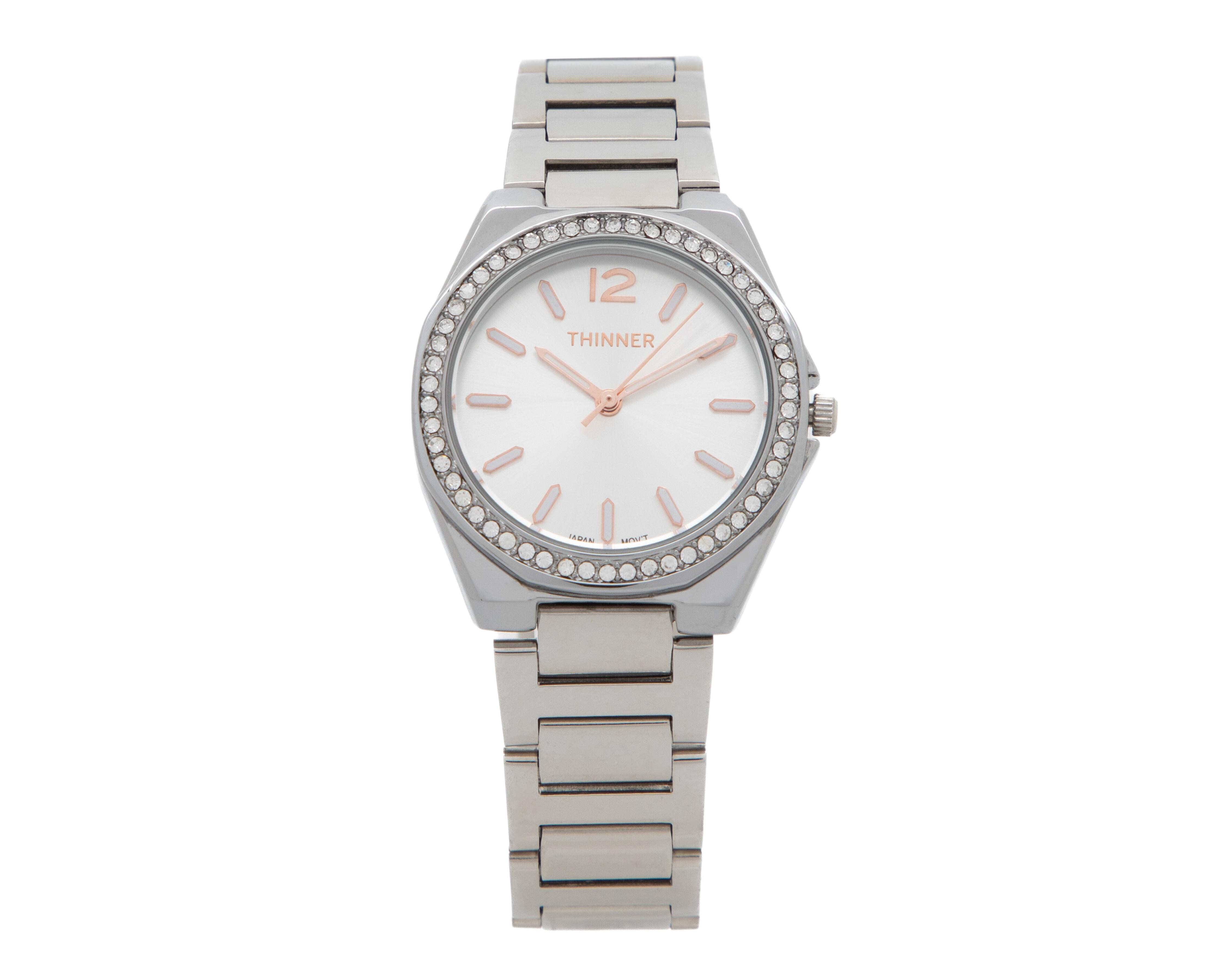 Precio de reloj thinner plateado new arrivals