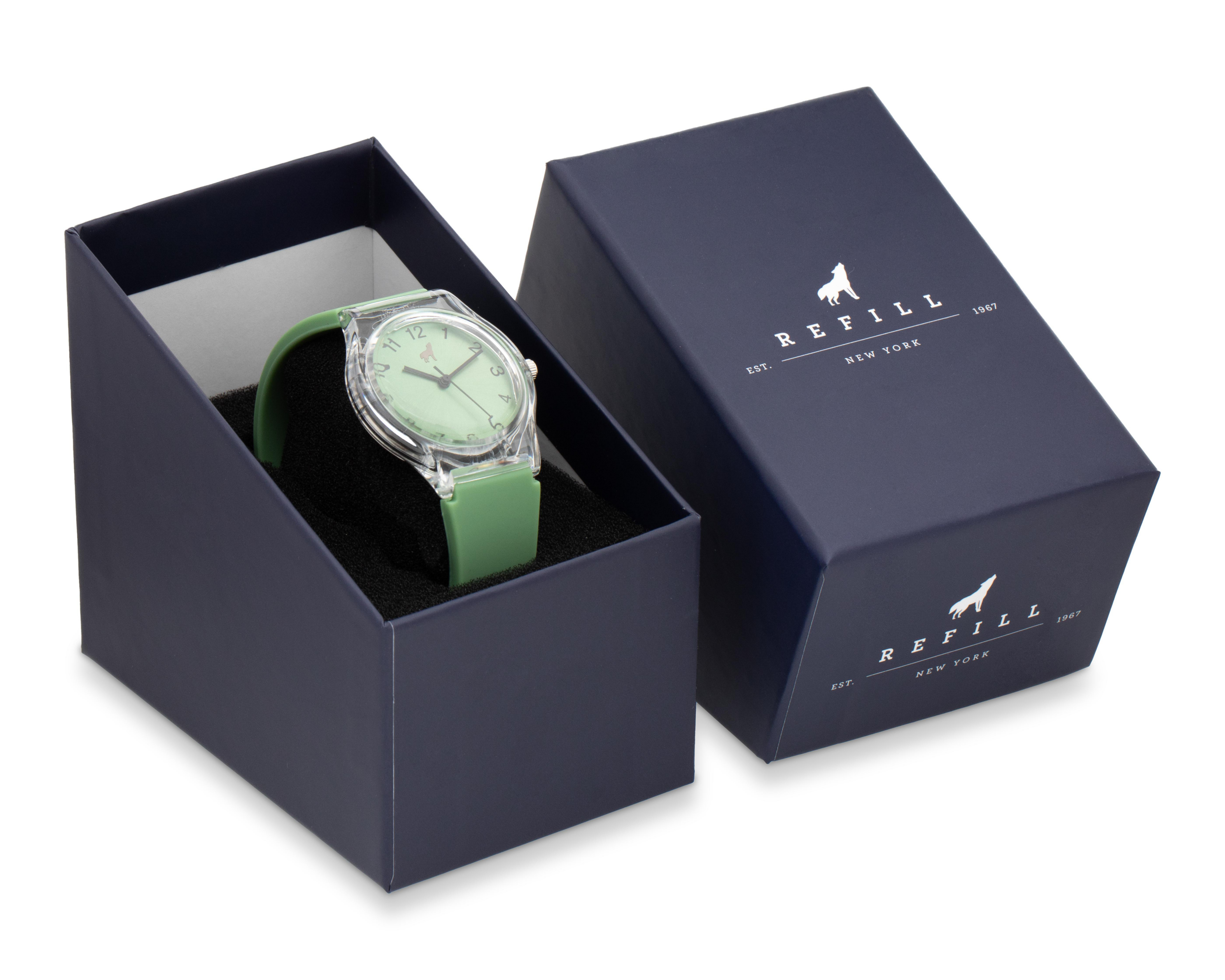 Foto 5 pulgar | Reloj Refill 22007B Verde Menta