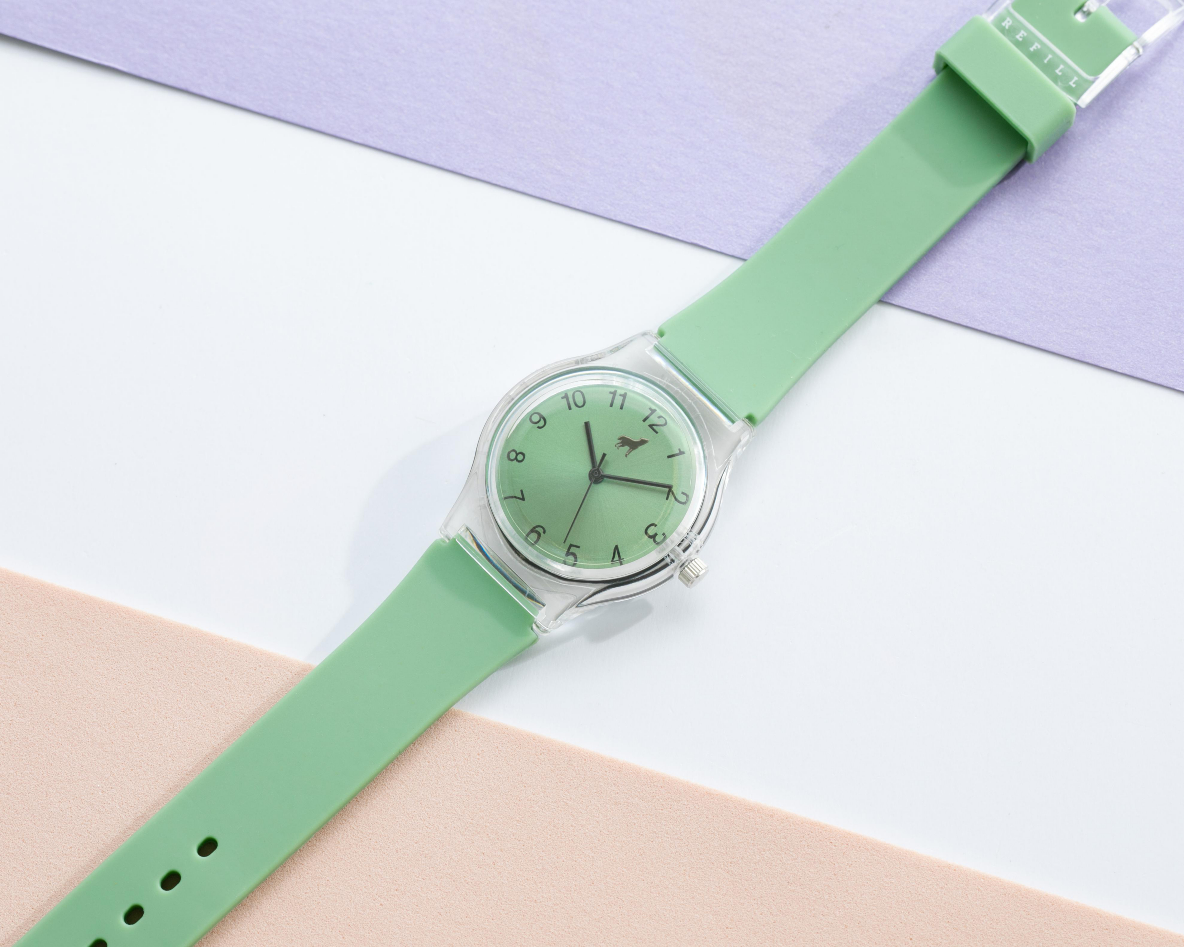 Foto 7 pulgar | Reloj Refill 22007B Verde Menta