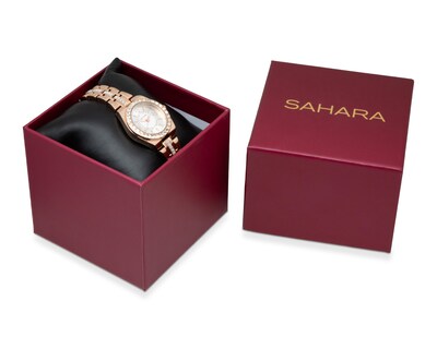 Foto 4 | Reloj para Mujer Sahara 23001 Oro Rosa