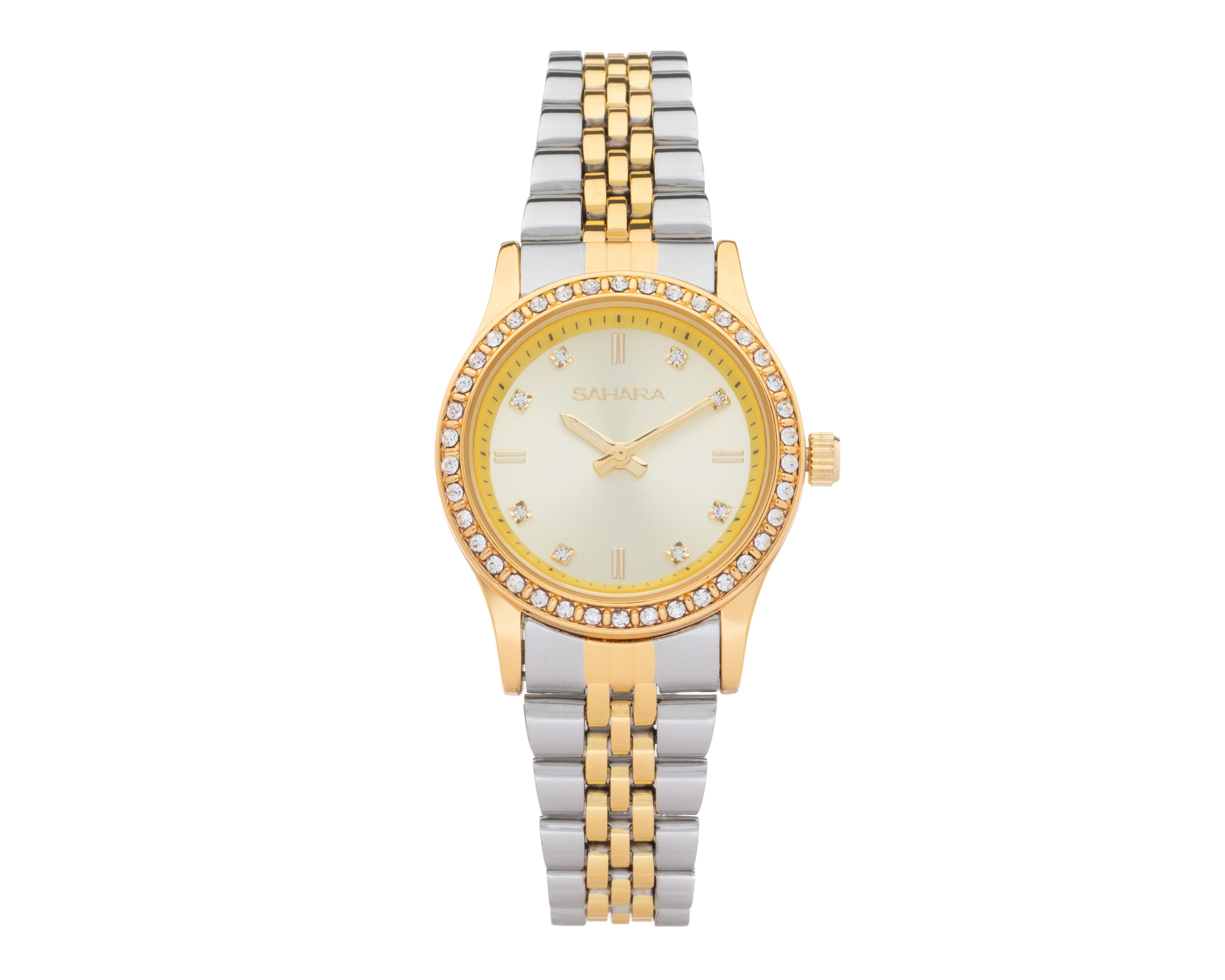 Foto 1 | Reloj Sahara AMV2117 Plateado-Dorado