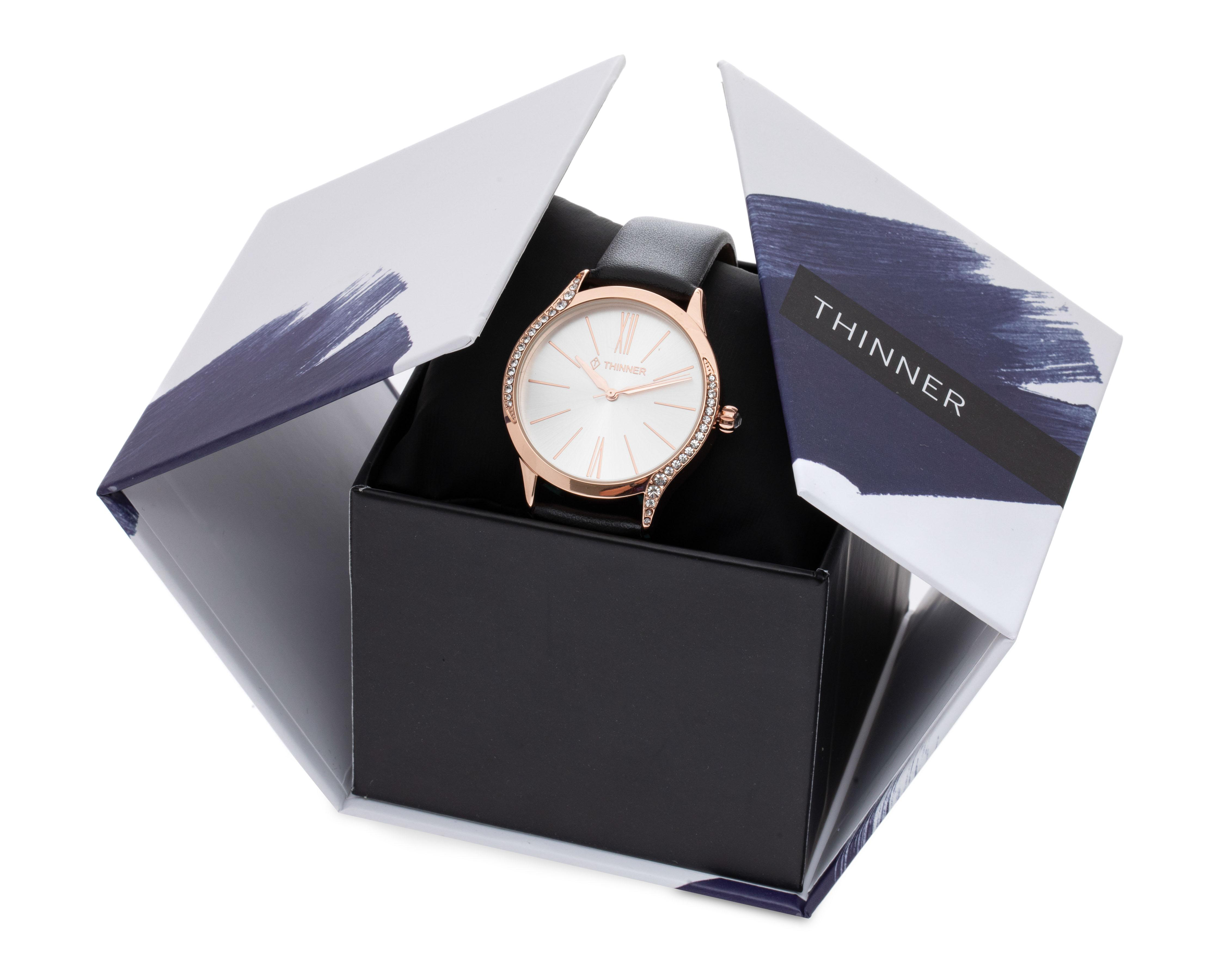 Foto 5 pulgar | Reloj Thinner AMV2139 Negro