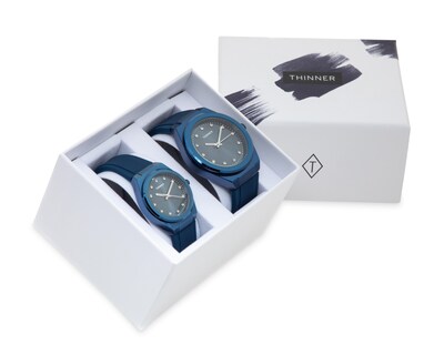 Foto 6 | Reloj para Hombre Thinner WY23242A Azul 2 Piezas