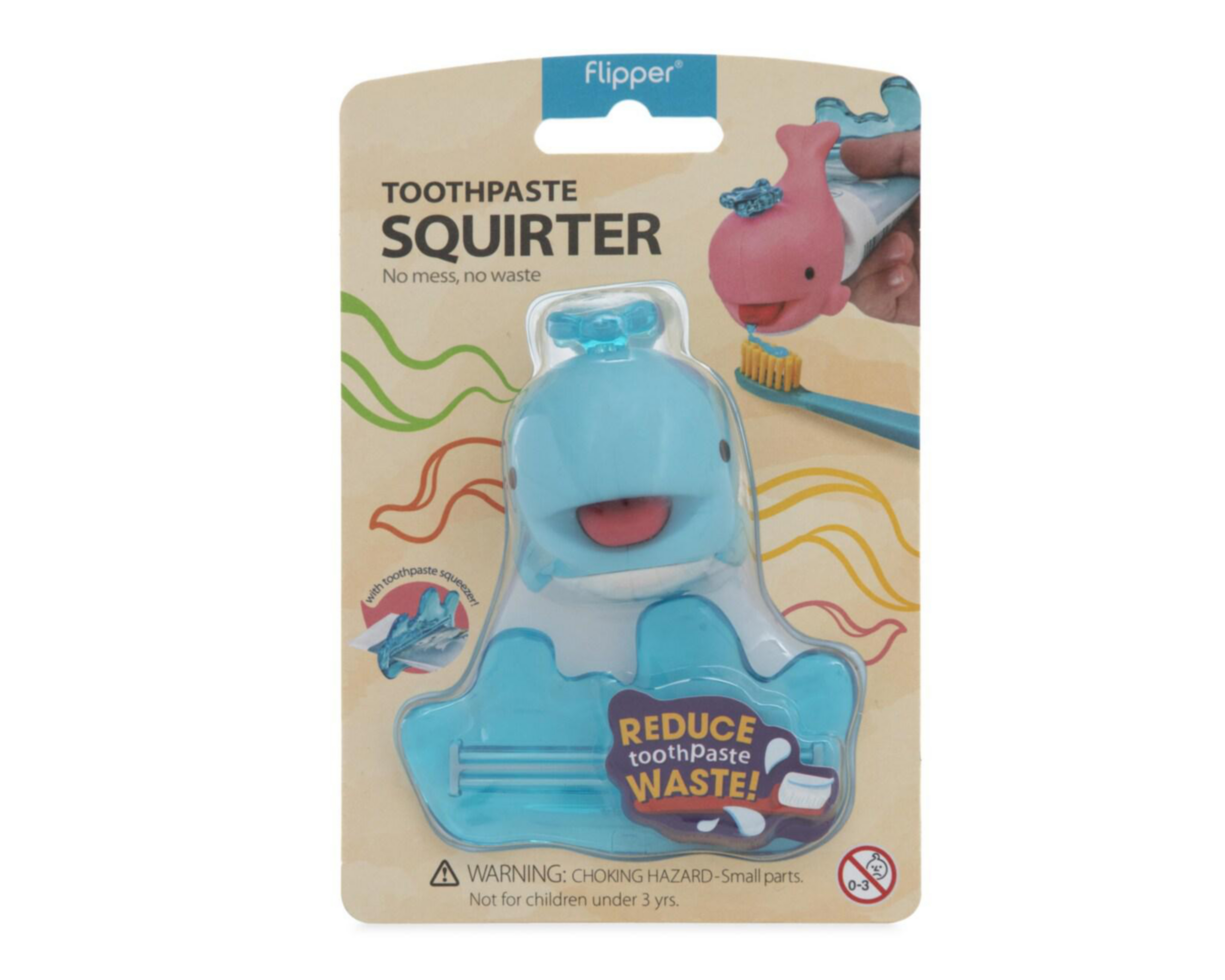 Dispensador de Pasta Dental Flipper Ballena Azul $89
