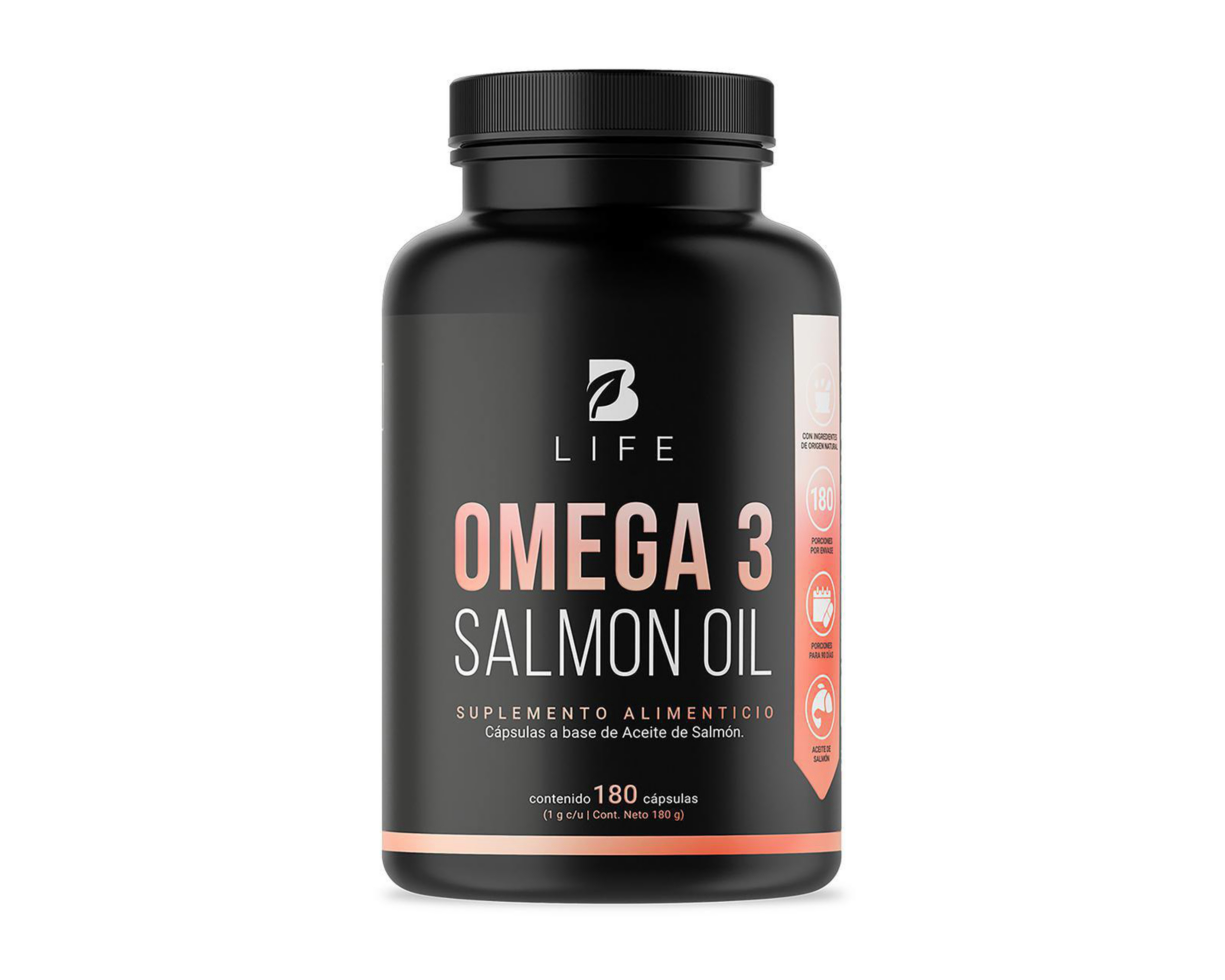 Suplemento Alimenticio B Life Omega 3 Aceite de Salmón 180 Cápsulas